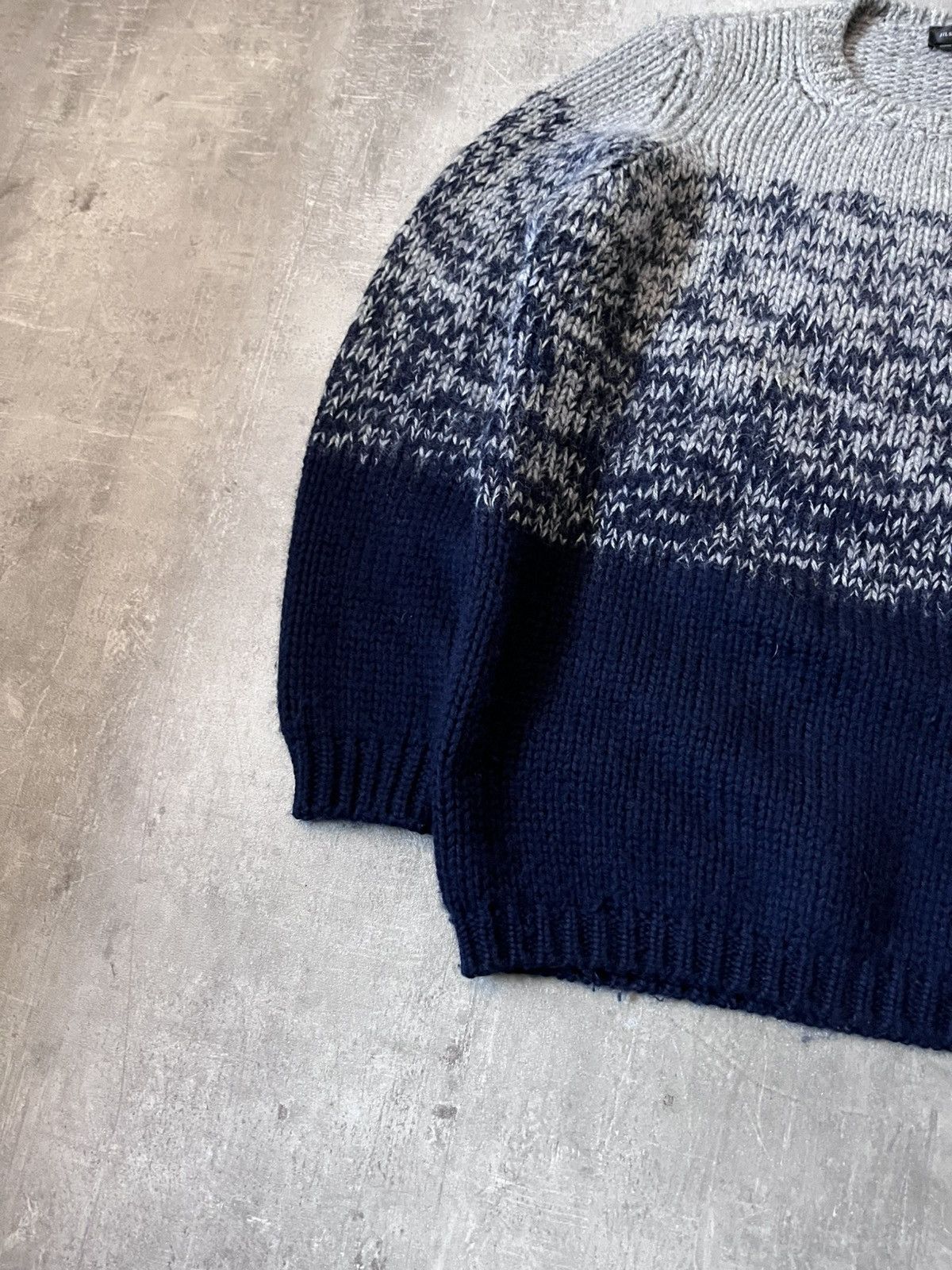 Jil Sander Jil Sander by Raf Simons wool sweater navy grey Size US M / EU 48-50 / 2 - 2 Thumbnail
