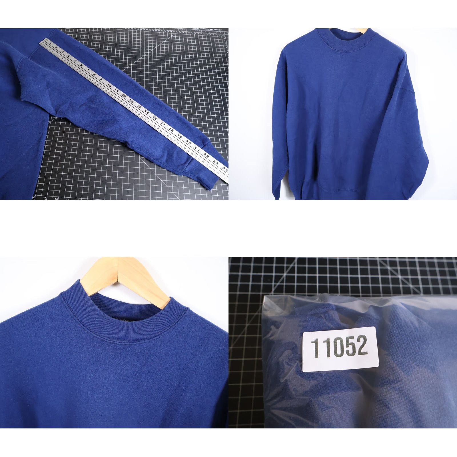 Vintage VINTAGE B.V.D Sweatshirt Mens XL Blue 50/50 Crewneck Pullover USA Tag 90s Retro Hipster Dark Blue Solid Blank Sweater Size US XL / EU 56 / 4 - 8 Thumbnail
