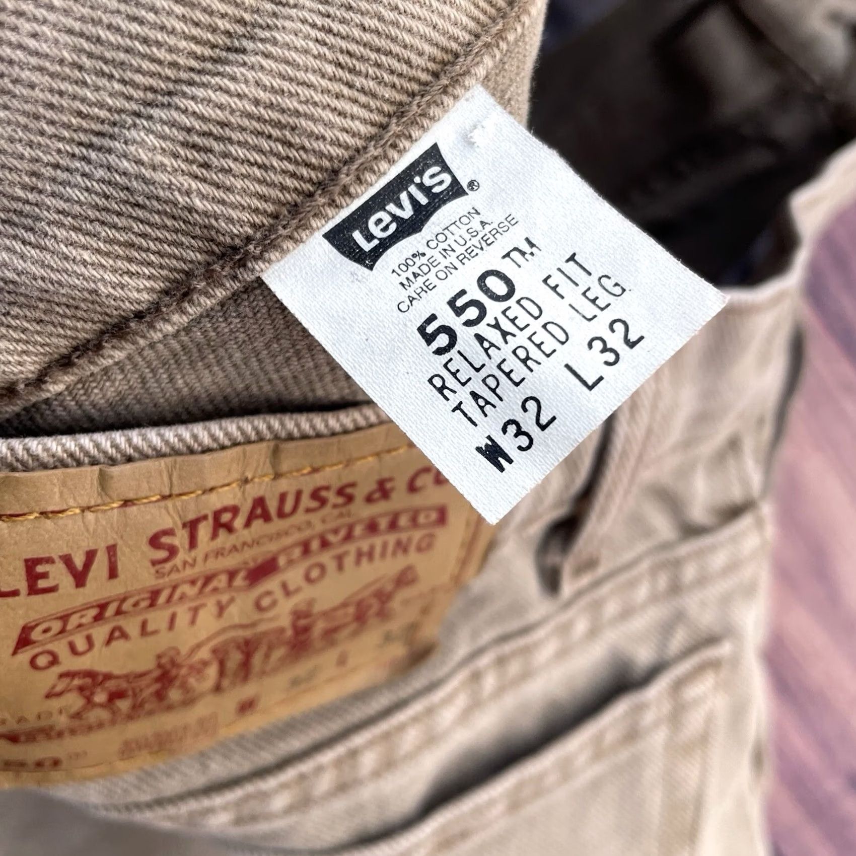 Levi's VINTAGE Levi's 550 Jeans Mens 32 USA Made 90s Medium Wash Straight Brown Denim Size US 32 / EU 48 - 4 Thumbnail