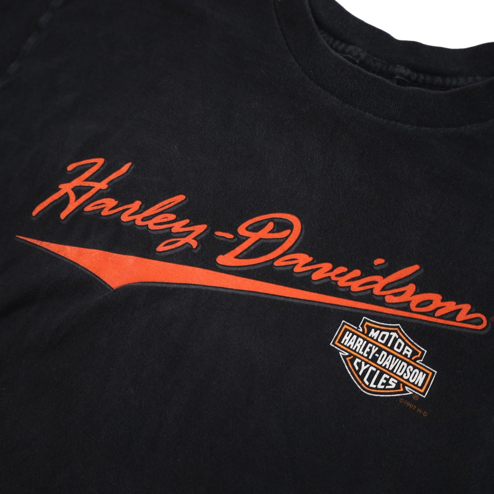 Harley Davidson × Vintage Vintage Harley Davidson Script Spellout Graphic T Shirt Size US L / EU 52-54 / 3 - 4 Thumbnail