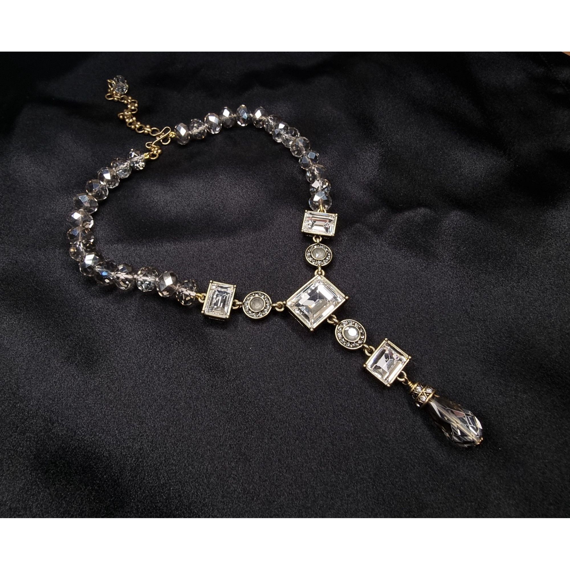 Vintage Heidi Daus Statement Necklace With Clear Crystal Accents & G Size ONE SIZE - 4 Thumbnail