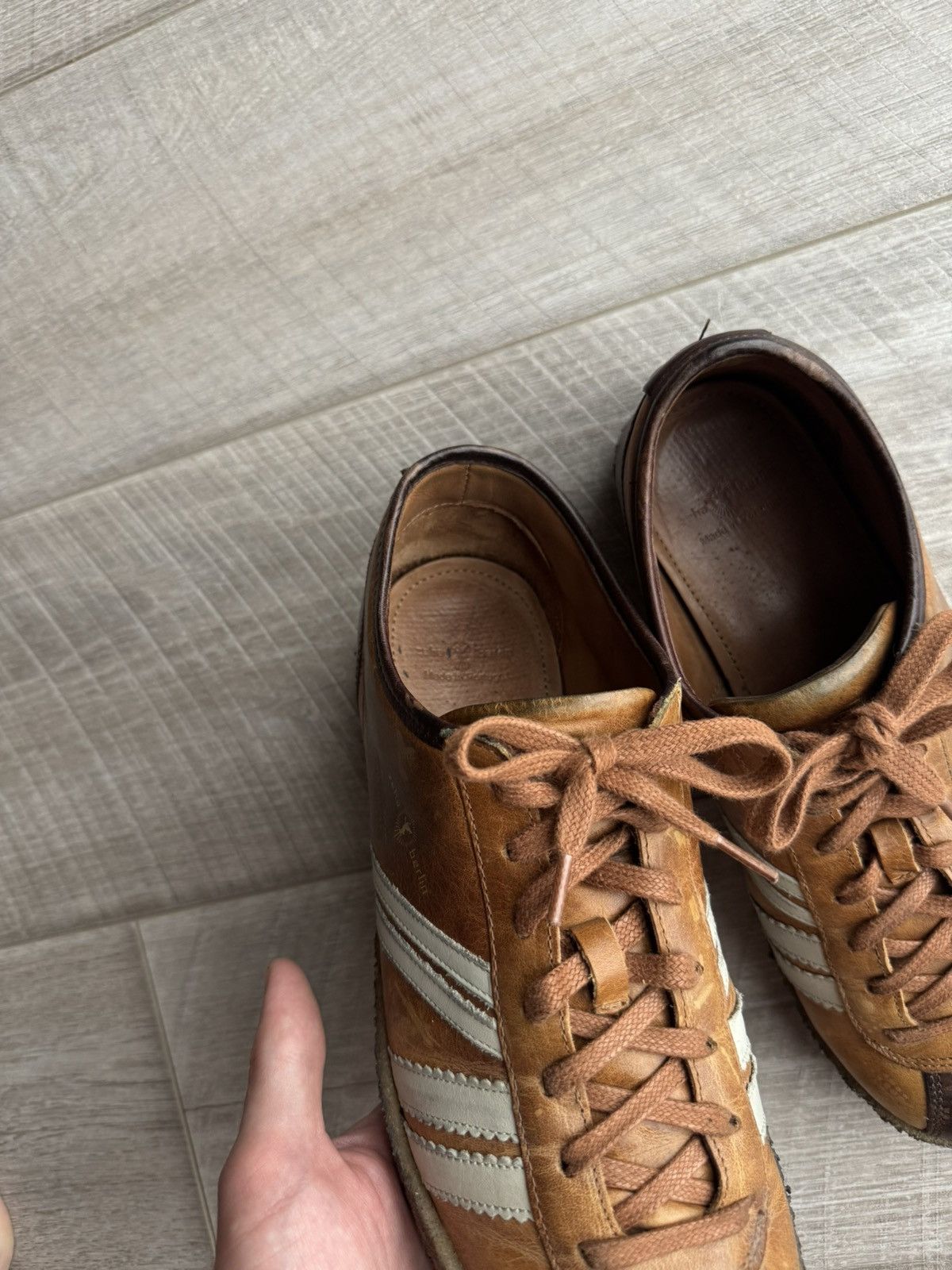 Japanese Brand Zeha Berlin Leather Sneakers Brown Vintage Retro Size EU 41 Size US 8 / EU 41 - 8 Thumbnail