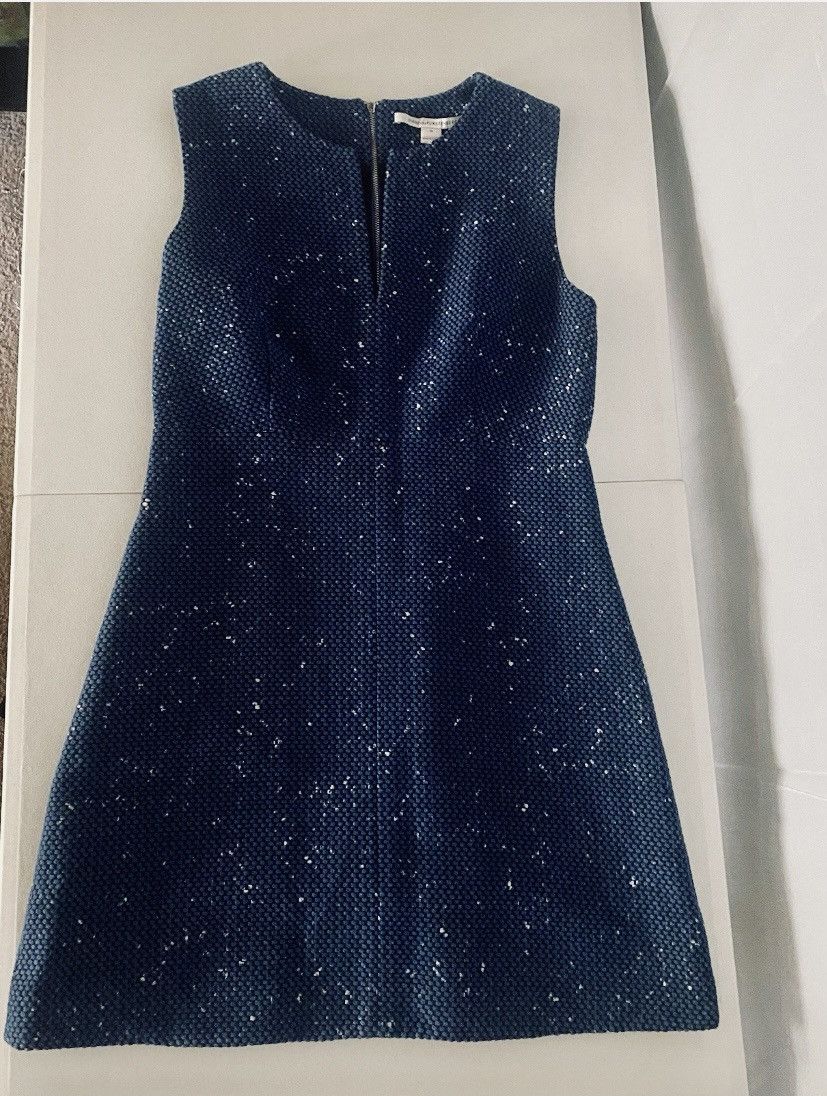 Diane von Furstenberg Diane von Furstenberg Yvette blue painted tweed dress 10 US Size L / US 10 / IT 46 - 11 Thumbnail