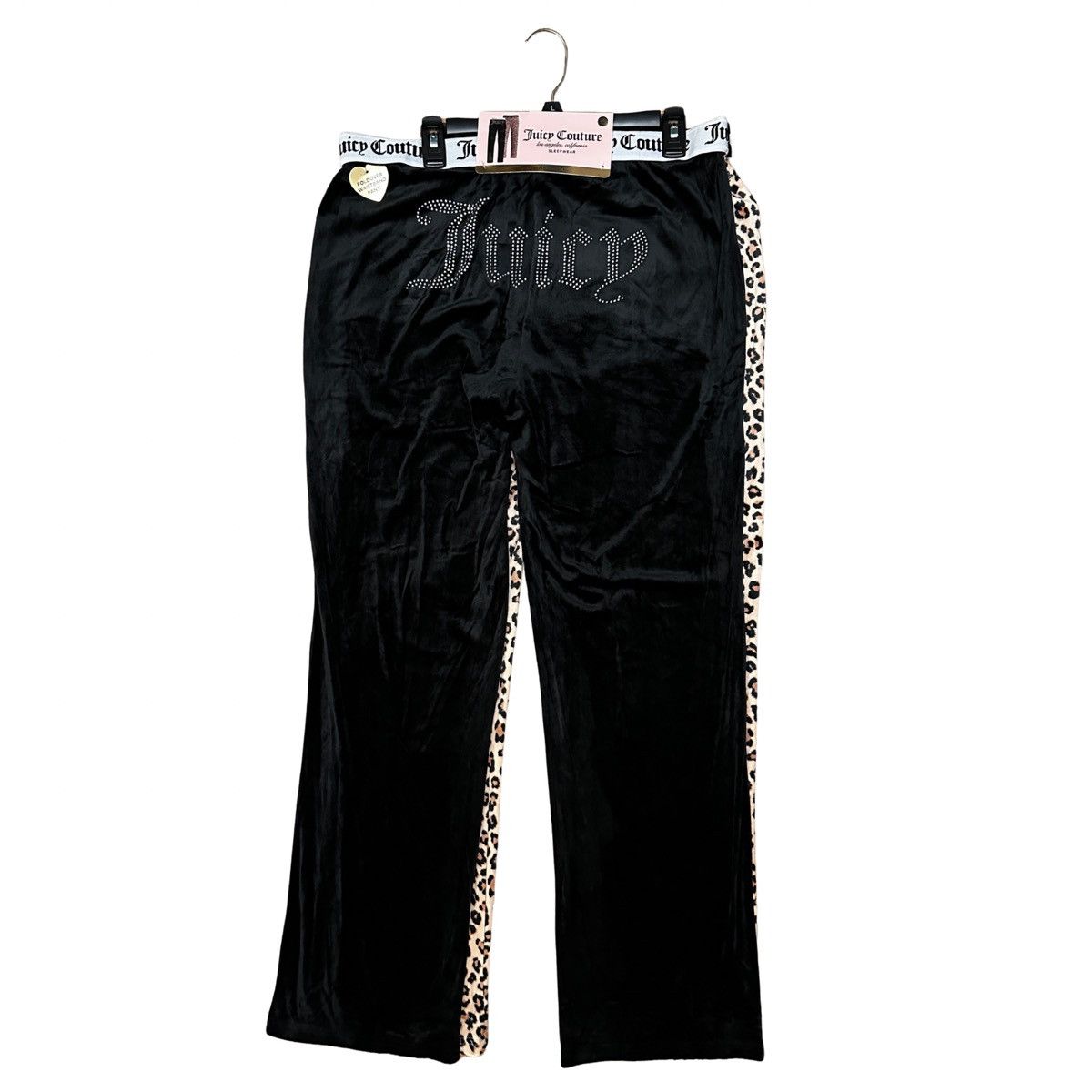 Juicy Couture Juicy Couture 2-Pack Pajama Pants Set Velour Black & Leopard Size 34" / US 12 / IT 48 - 2 Thumbnail