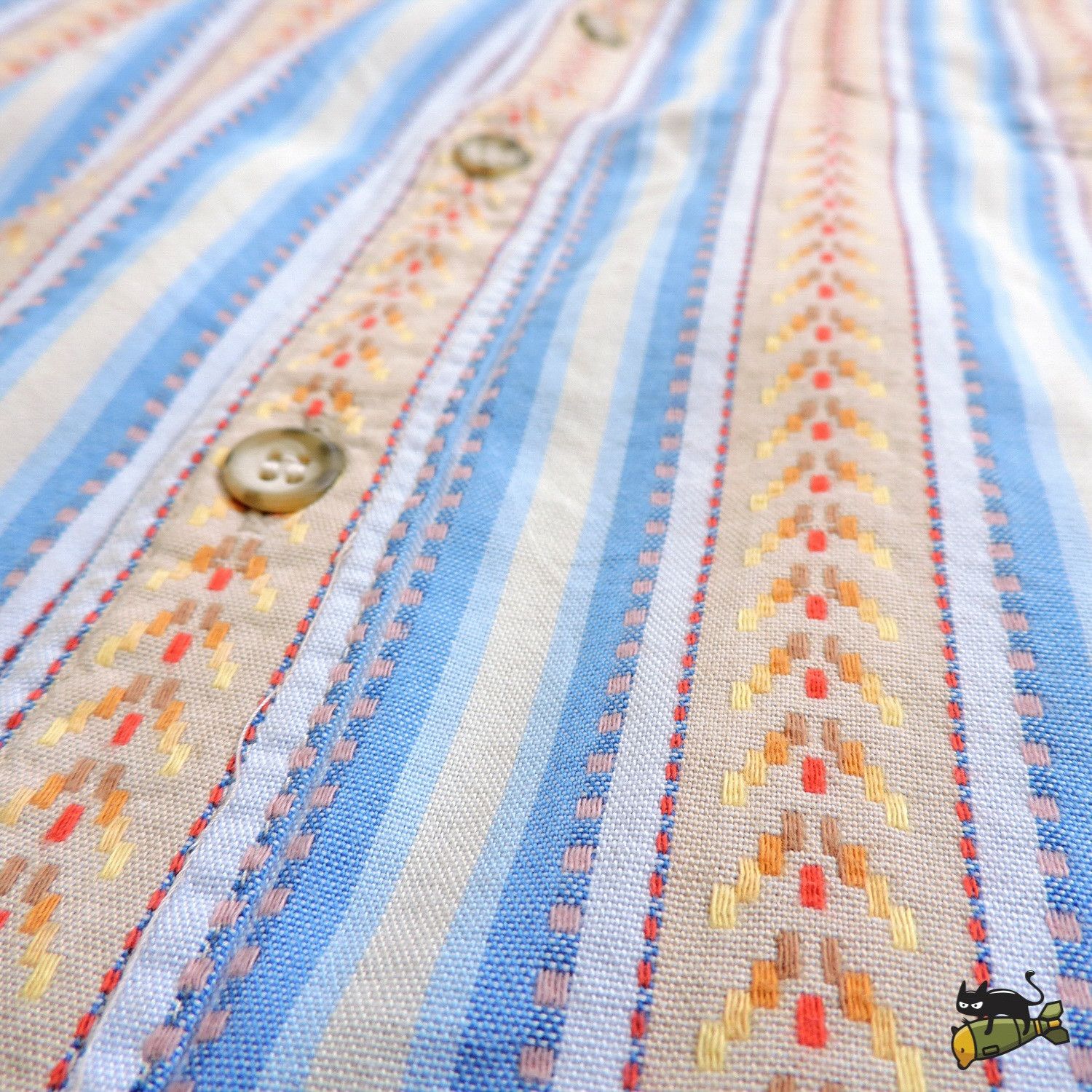 Kansai Yamamoto KANSAI MAN BY KANSAI YAMAMOTO STRIPED LONG SLEEVE SHIRT Size US L / EU 52-54 / 3 - 6 Thumbnail