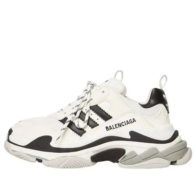 Adidas × Balenciaga o1bcso1str1224 Triple S Sneakers in White/Black Size US 10 / IT 40 - 1 Thumbnail