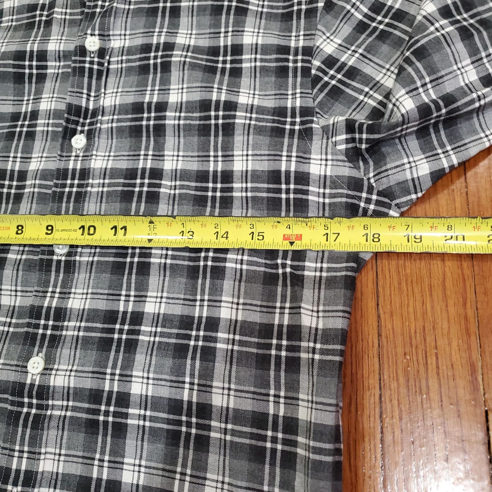 Polo Ralph Lauren Polo Ralph Lauren Shirt Mens Small Gray Plaid Slim Fit Button Front Long Sleeve Size US S / EU 44-46 / 1 - 6 Thumbnail
