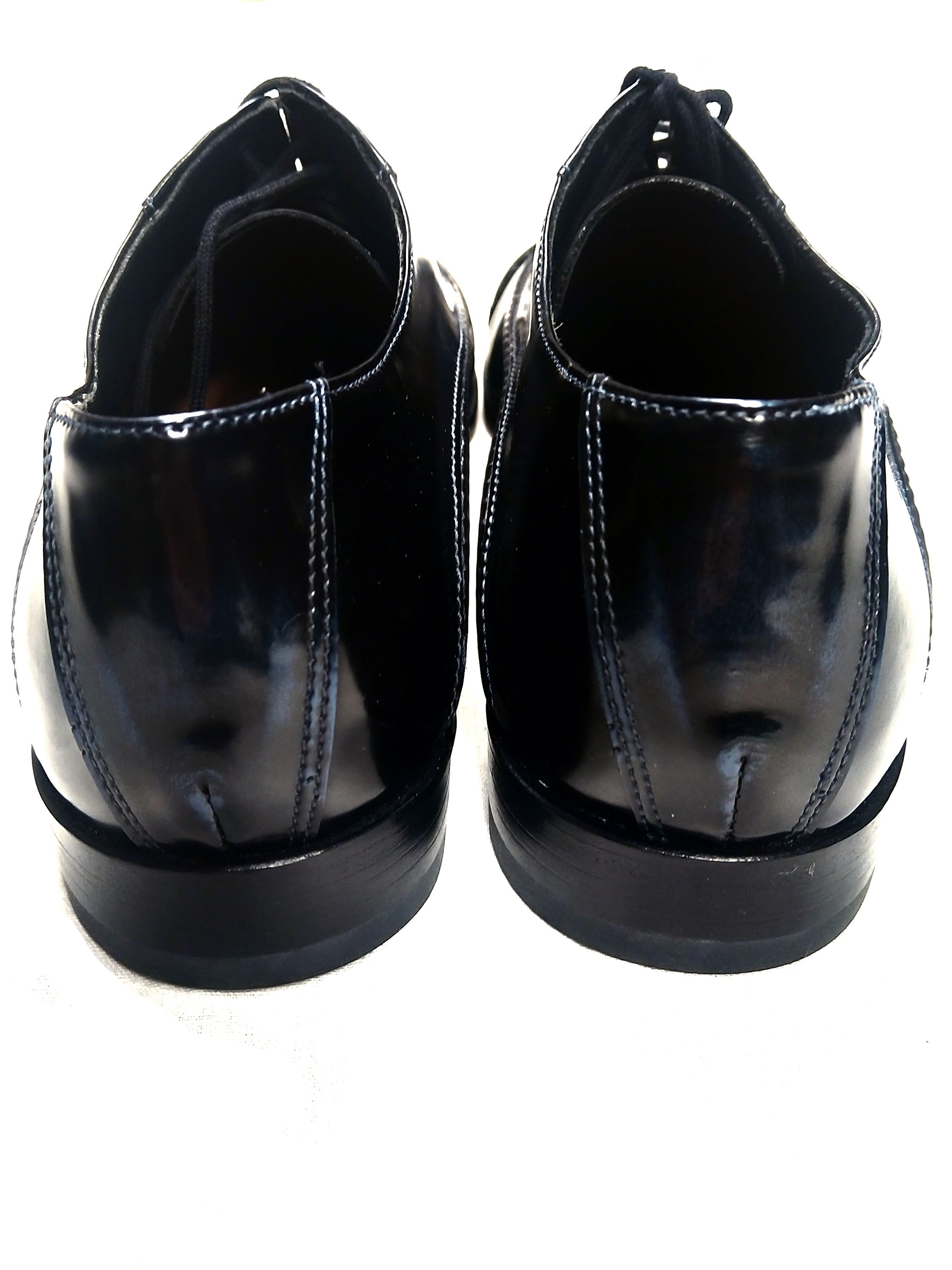 Debut Debut. Italian men's leather black shoes with blue tint Size US 7.5 / EU 40-41 - 6 Thumbnail