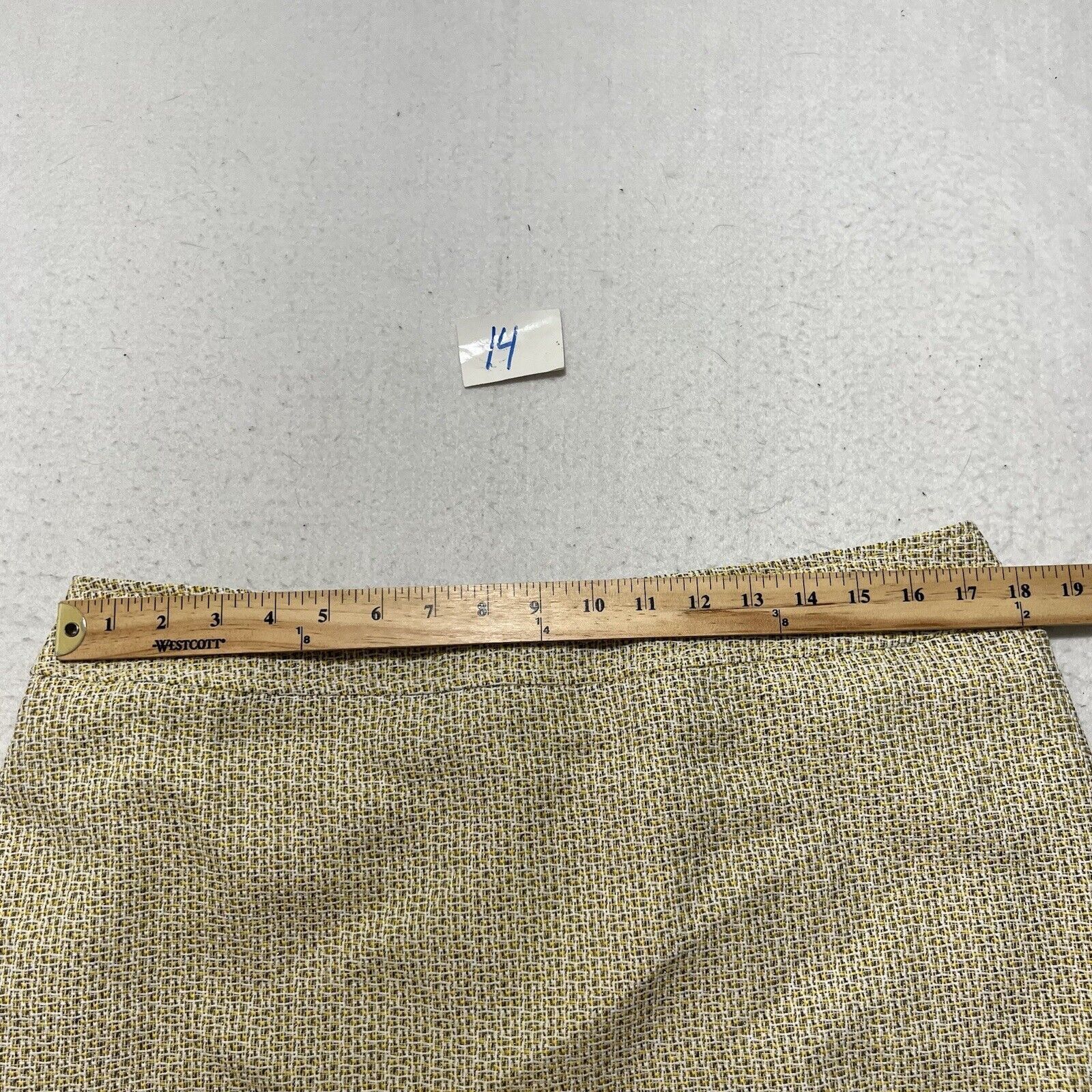 Other Tahari 16 Straight Pencil Skirt Yellow Glitter Sparkle Lined Size 38" / US 16 / IT 52 - 9 Thumbnail