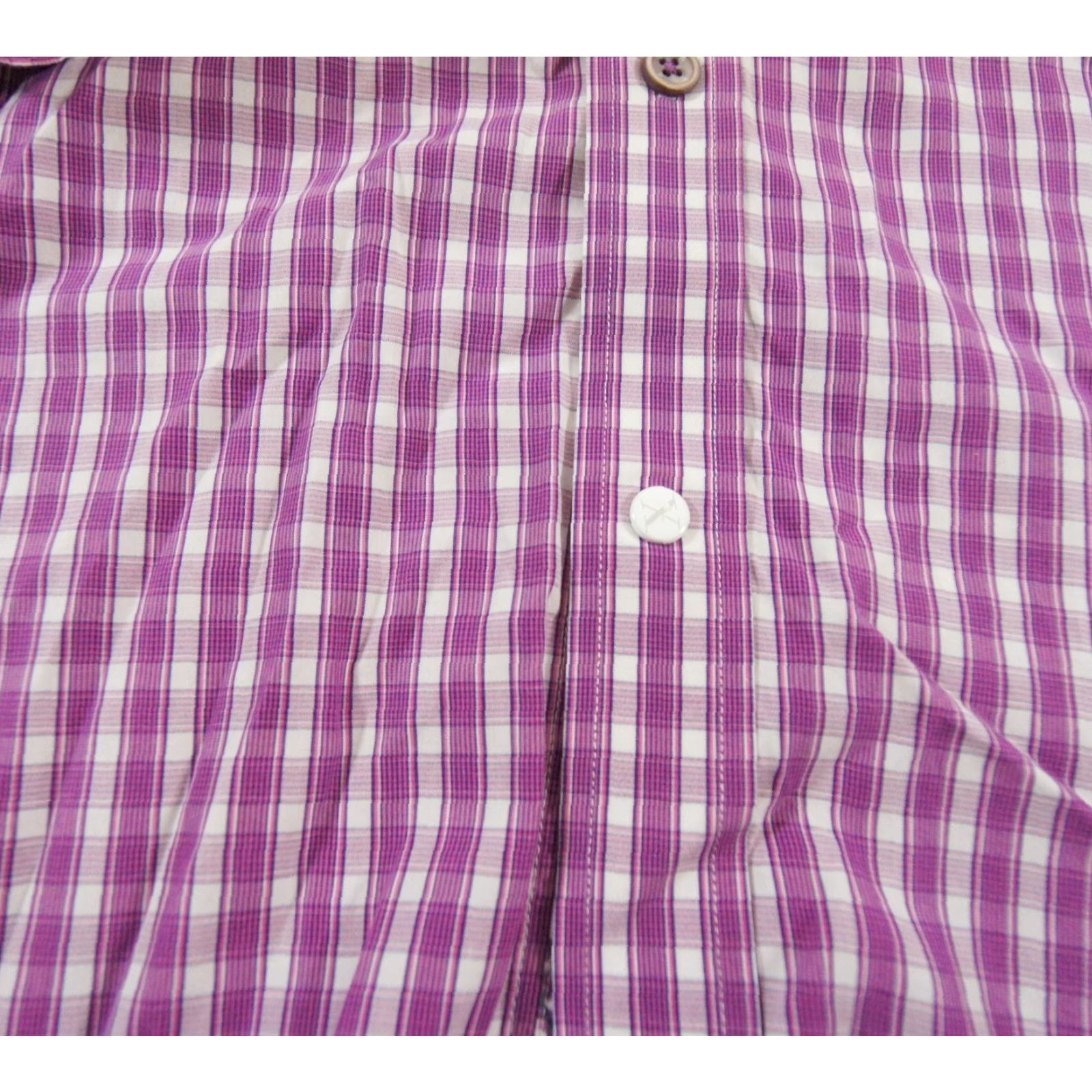 Robert Graham VINTAGE Robert Graham X Shirt Mens 43 17 Purple Button Up Long Sleeve Tailored Fit Check Mens Size US XL / EU 56 / 4 - 4 Thumbnail