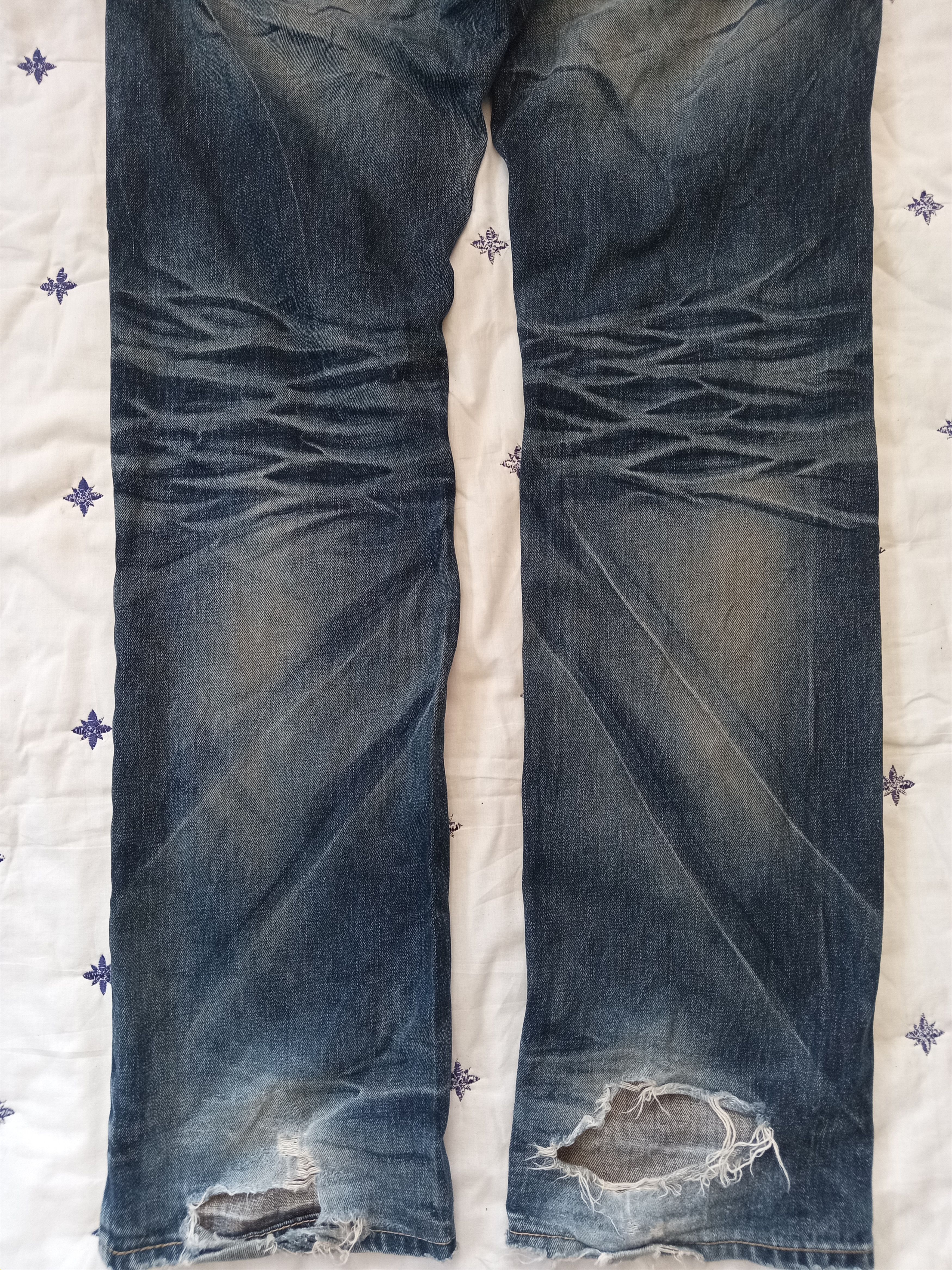 Hysteric Glamour × Japanese Brand 💥RARE💥WASH&WASH Japanese Faded Distressed Ripped Jeans Size US 33 - 13 Thumbnail