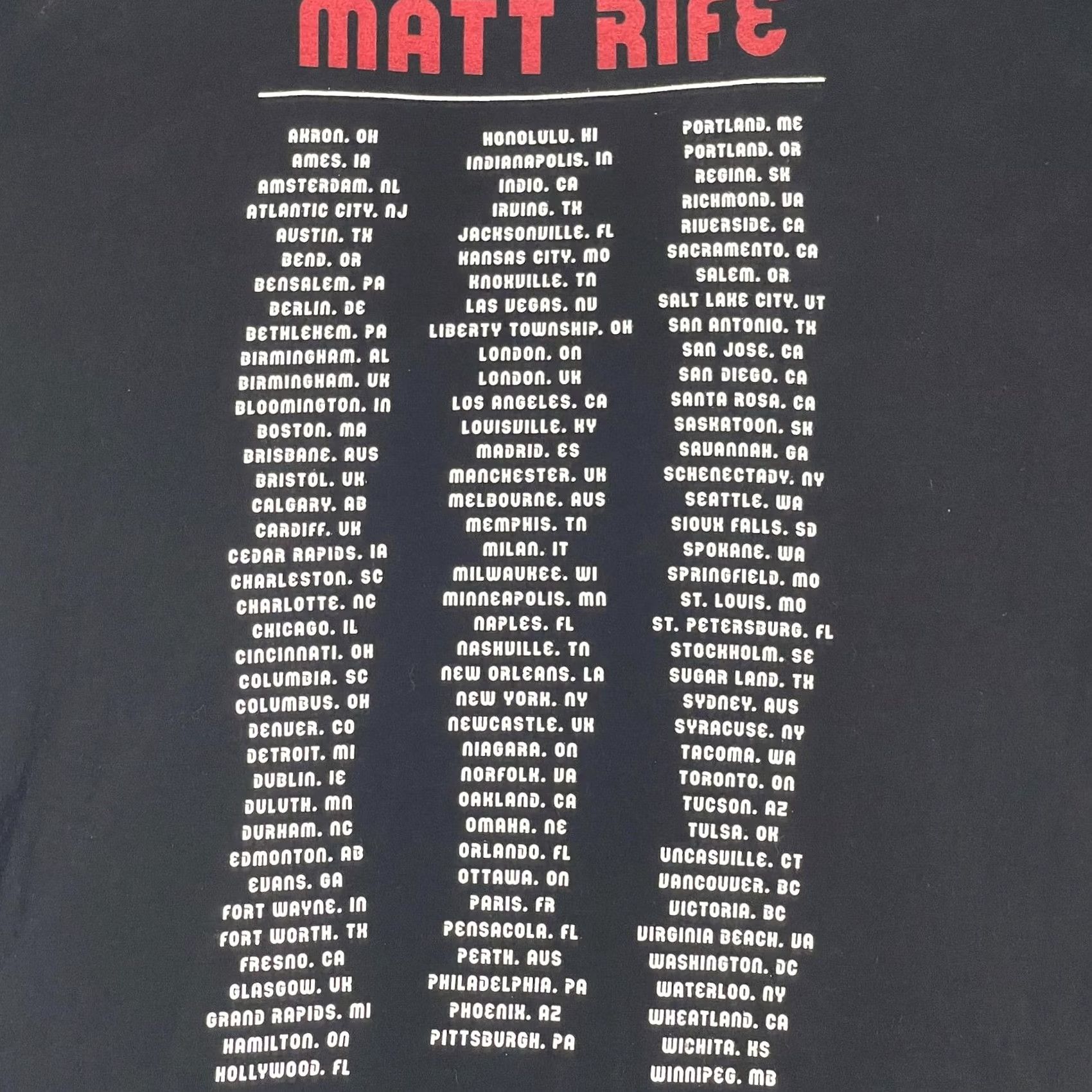 Gildan Matt Rife Problemattic World Tour Shirt Mens 2XL Graphic Tee Black Tour Comedy Tee Gildan Softstyle Crew Neck Short Sleeve Size US XXL / EU 58 / 5 - 3 Thumbnail