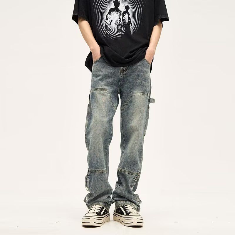 Japanese Brand × Vintage Men's loose straight washed jeans Size US 32 / EU 48 - 5 Thumbnail