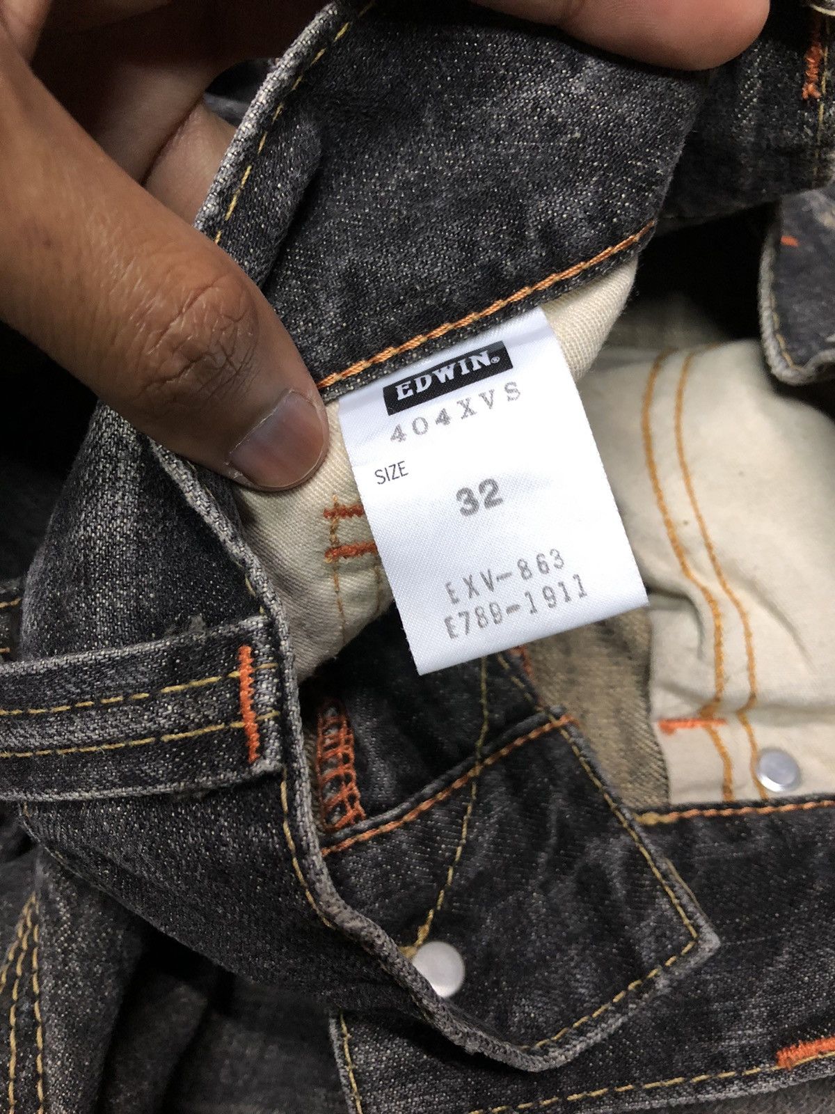 Edwin WASHED BLACK EDWIN XV-S DENIM Size US 33 - 4 Thumbnail