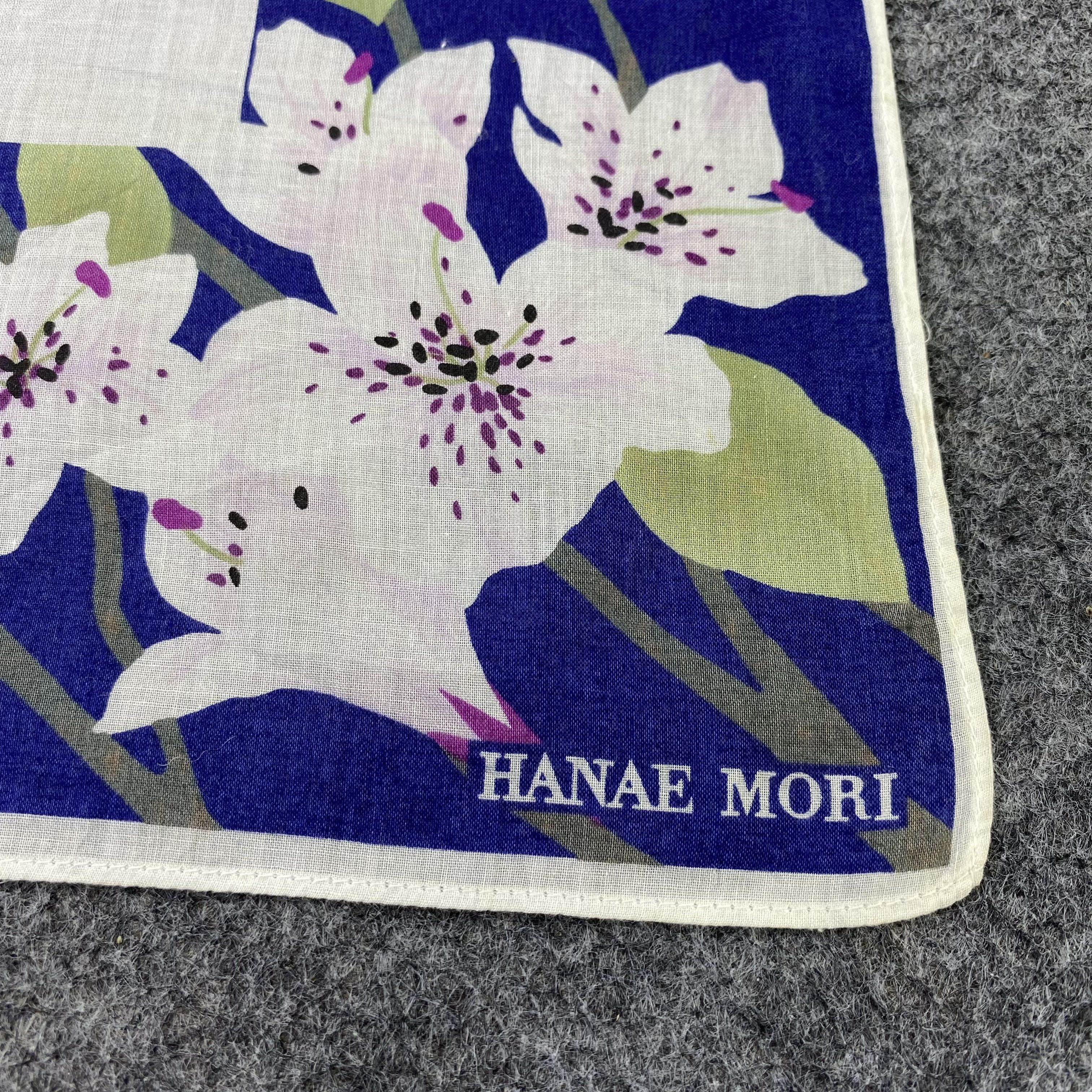 Hanae Mori Hanae Mori Embroidery Handkerchief Neckerchief Bandana -B538 Size ONE SIZE - 5 Thumbnail