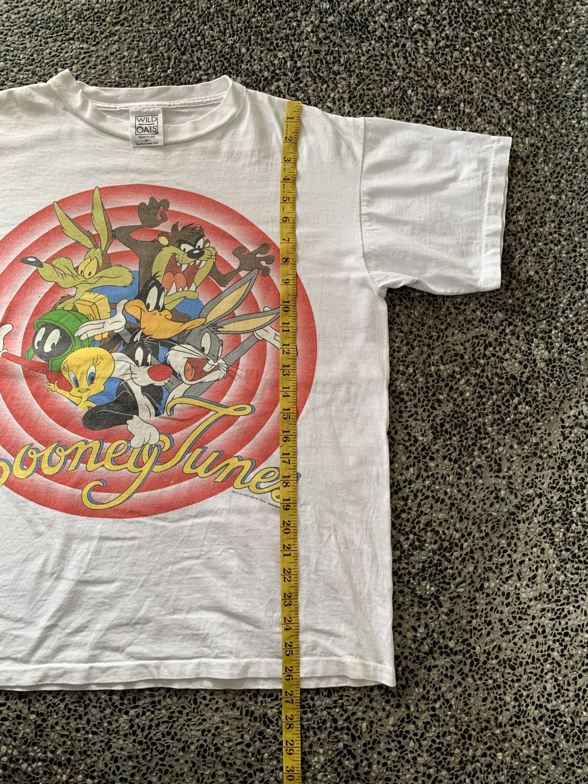 Warner Bros Vintage 90s Looney Tunes Mirror Print Warner Bros T shirt Size US XL / EU 56 / 4 - 10 Thumbnail