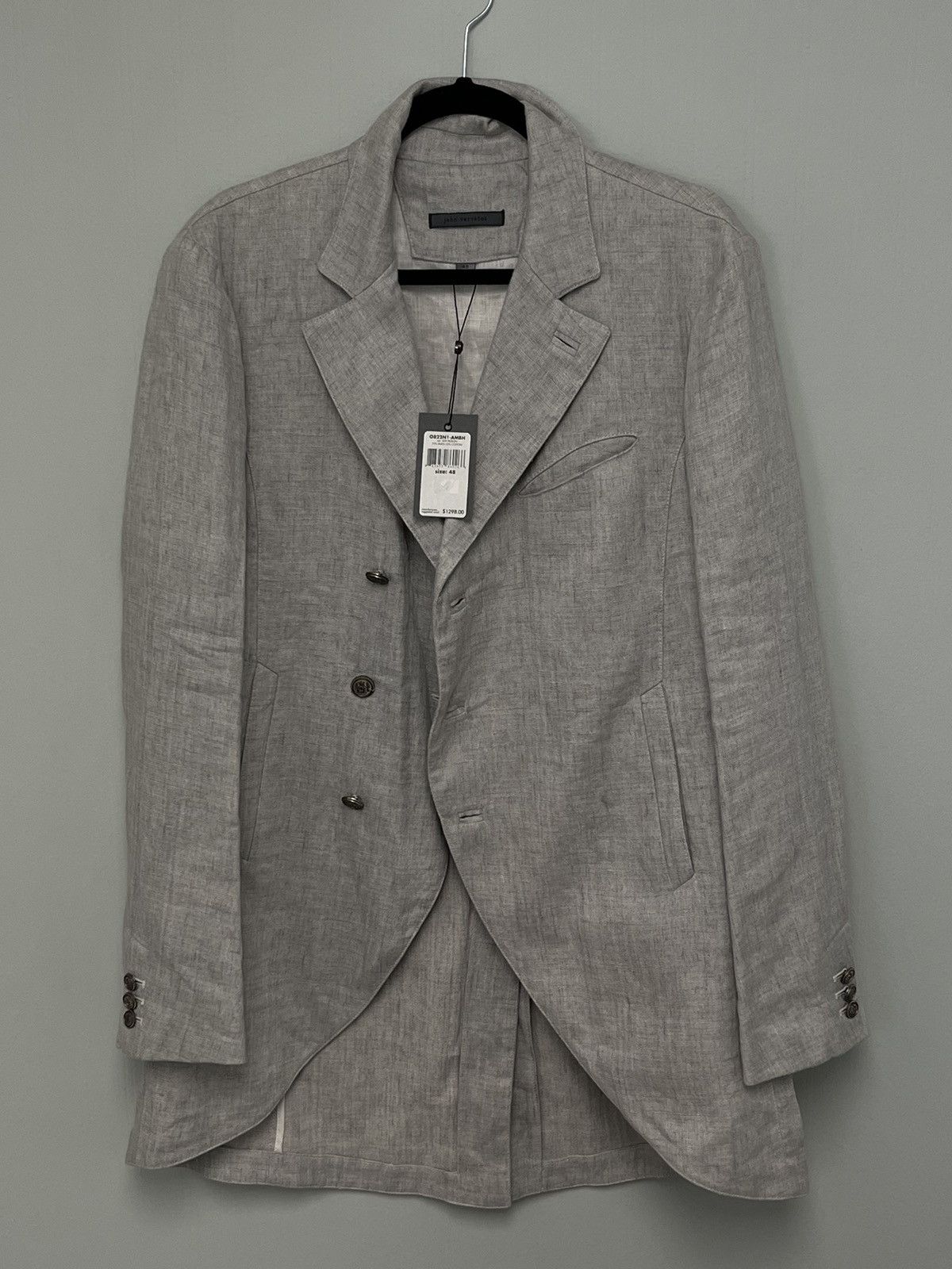 John Varvatos Linen Cutaway Coat. 48 Size US M / EU 48-50 / 2 - 3 Thumbnail