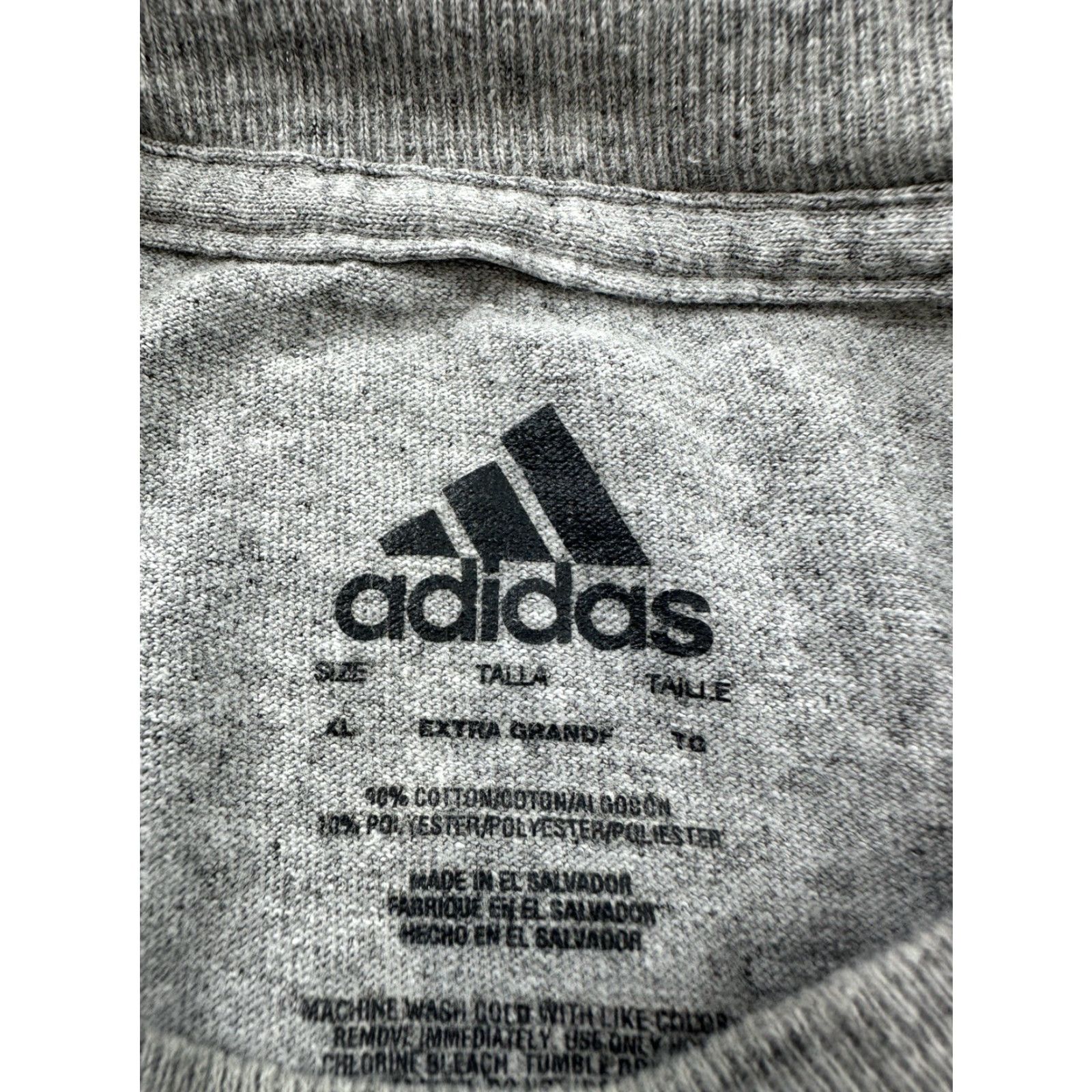 Adidas Adidas Shirt Mens XL Gray Soccer Futbol Tee Front Logo Short Sleeve Size US XL / EU 56 / 4 - 3 Thumbnail