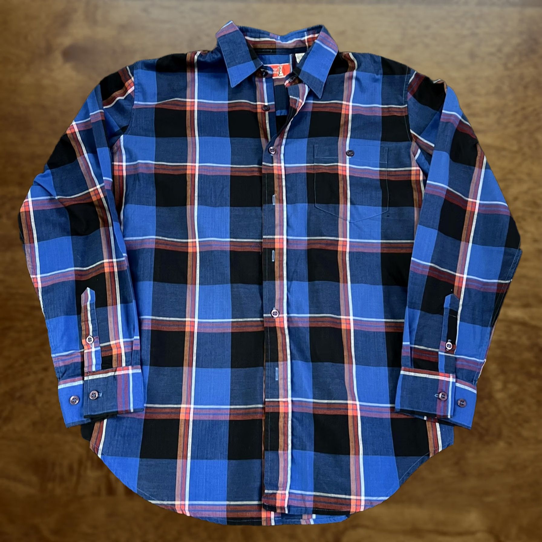 Vintage VINTAGE King's Crown Shirt Mens M Blue Plaid Long Sleeve Button Up Size US M / EU 48-50 / 2 - 1 Thumbnail