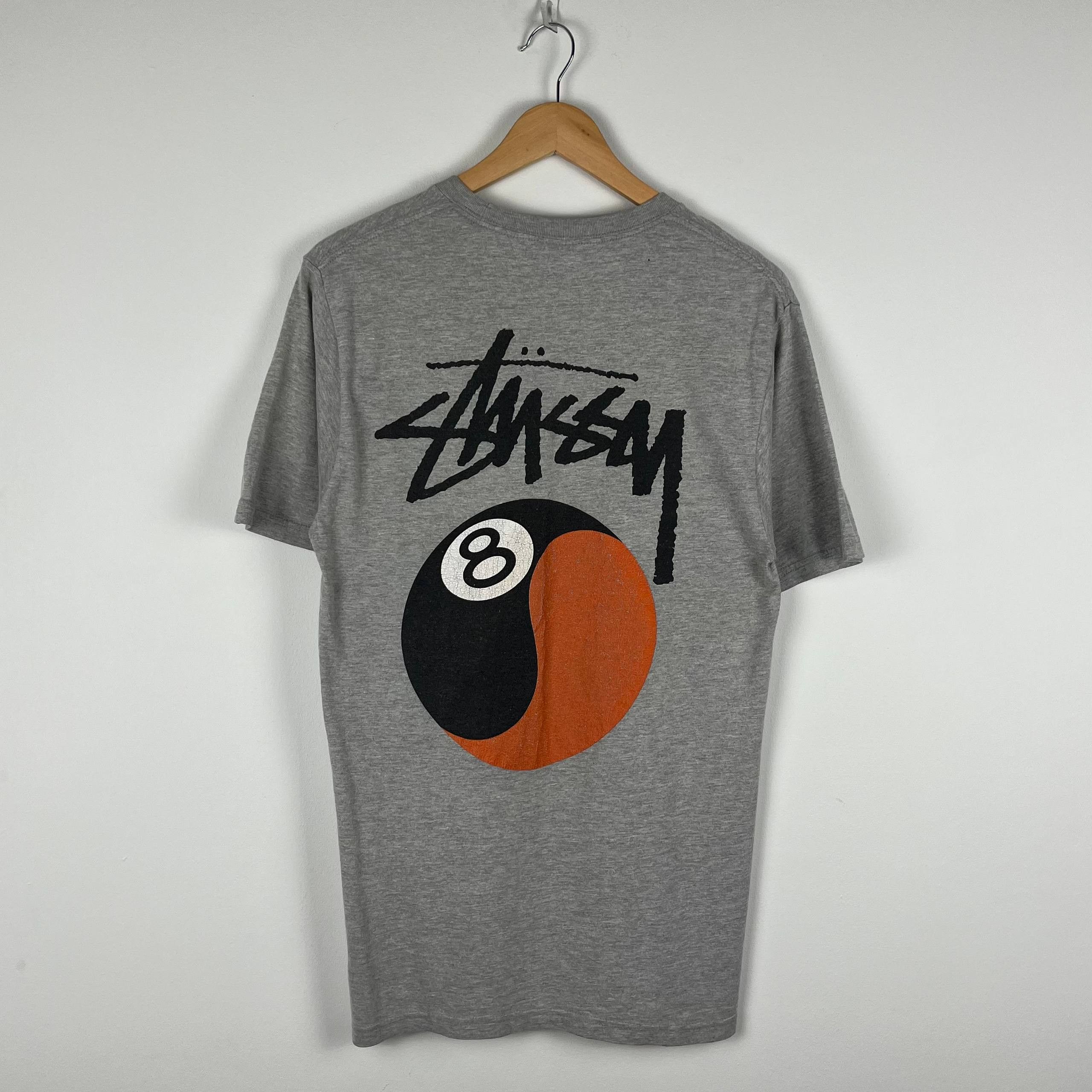 Stussy Stussy 8 Ball Yin Yang Vintage T-Shirt Big Logo Gray Size US S / EU 44-46 / 1 - 1 Thumbnail