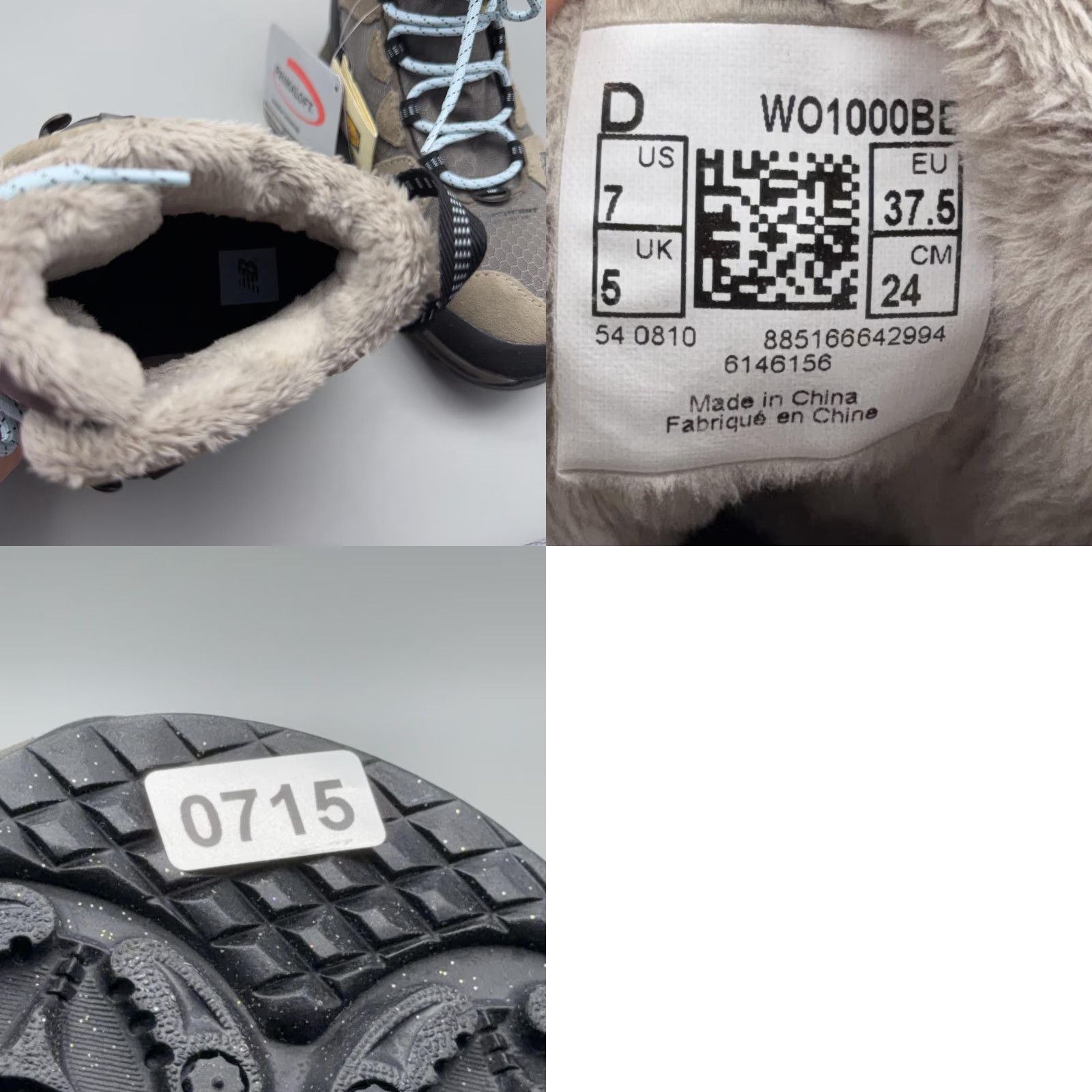New Balance New Balance Boots Womens 7 Gray Primaloft Vibram Faux Fur Winter Hiking Boots Size US 5 / IT 35 - 9 Thumbnail