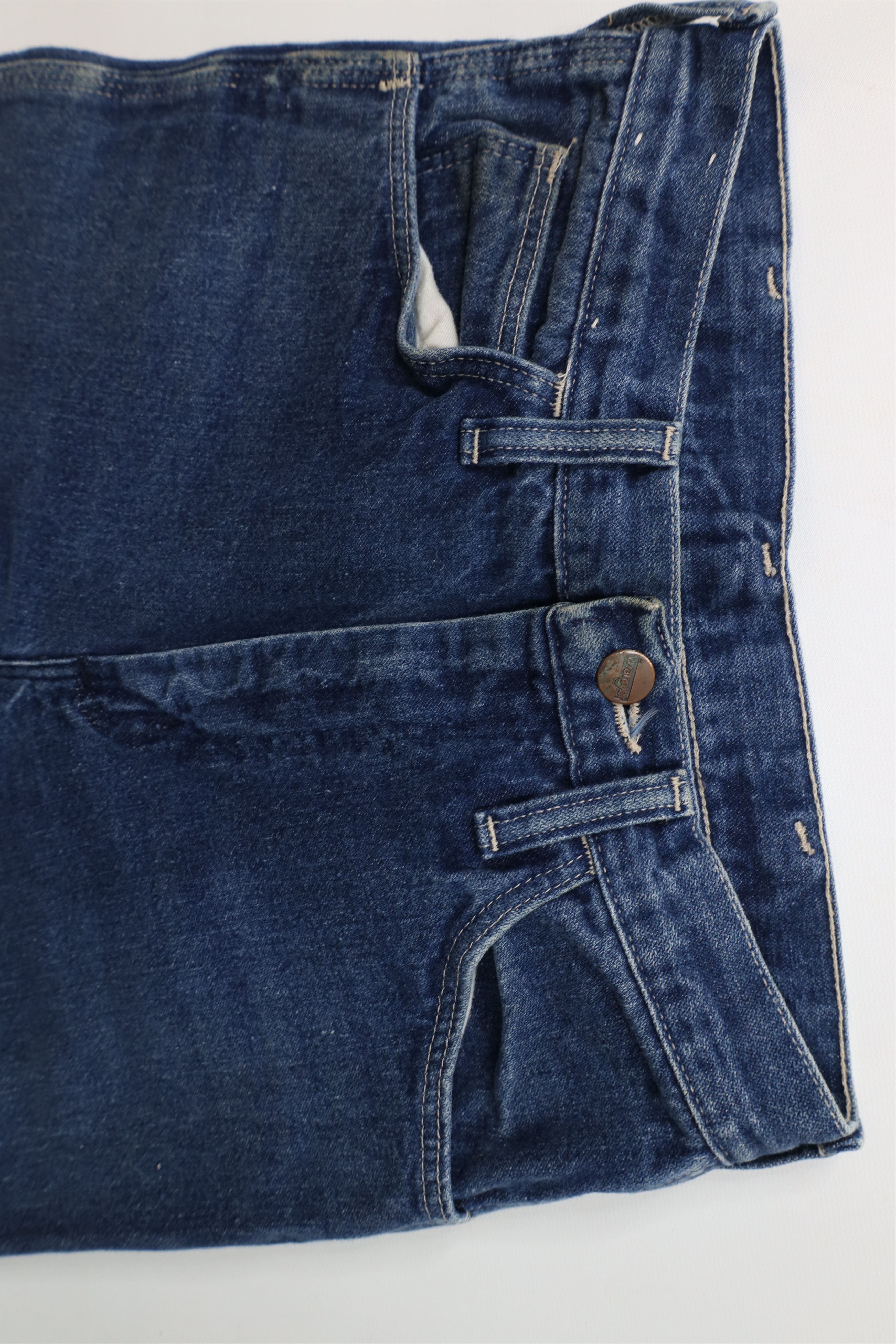 Vintage × Wrangler Vintage 70s Wrangler Flared Wide Leg Denim Jeans Blue USA Size 28" / US 6 / IT 42 - 8 Thumbnail