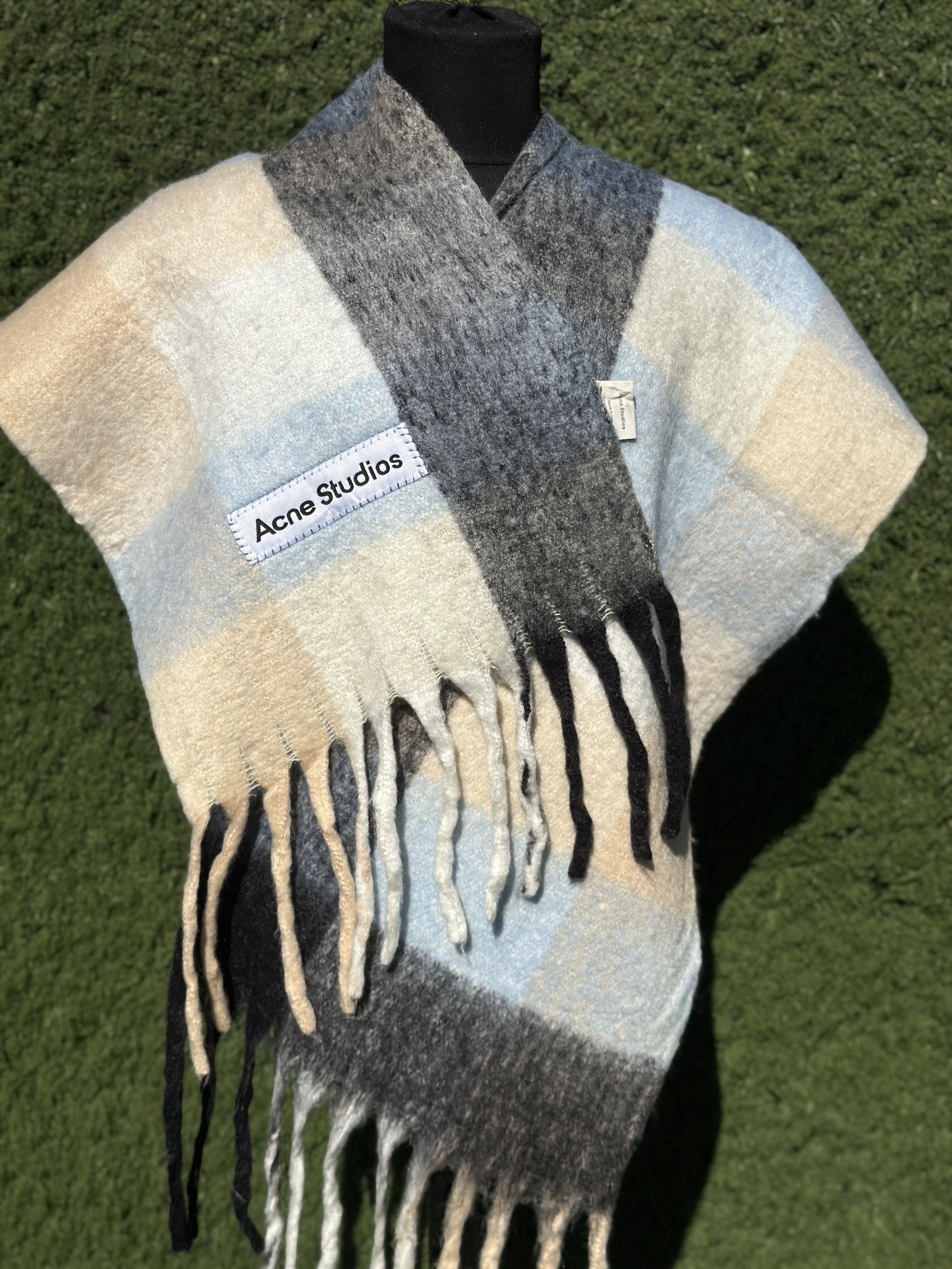 Acne Studios Multicolor Check Acne Studios Scarf Unisex Italy 250 X 35 Cm Size ONE SIZE - 1 Thumbnail