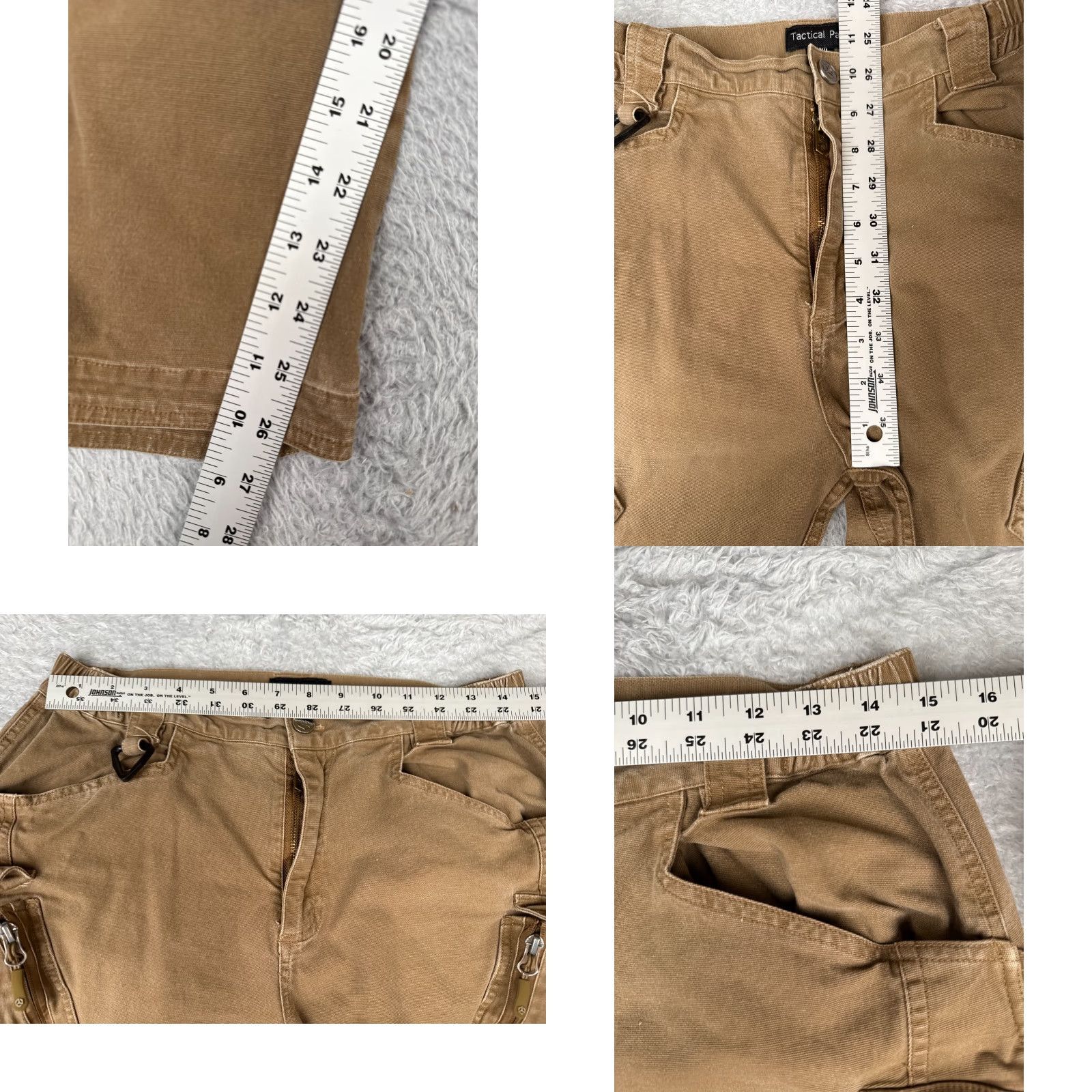 Doublet Brown Tactical Pants Men 34x30 Cargo Canvas Workwear Comfort Pockets Army Size US 34 / EU 50 - 8 Thumbnail