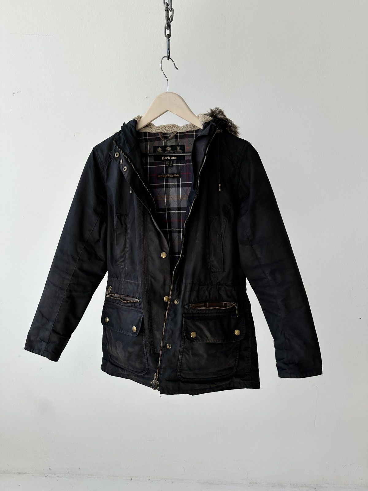 Barbour × Vintage Barbour Kelsall Wax Parka Jacket Size M / US 6-8 / IT 42-44 - 15 Thumbnail