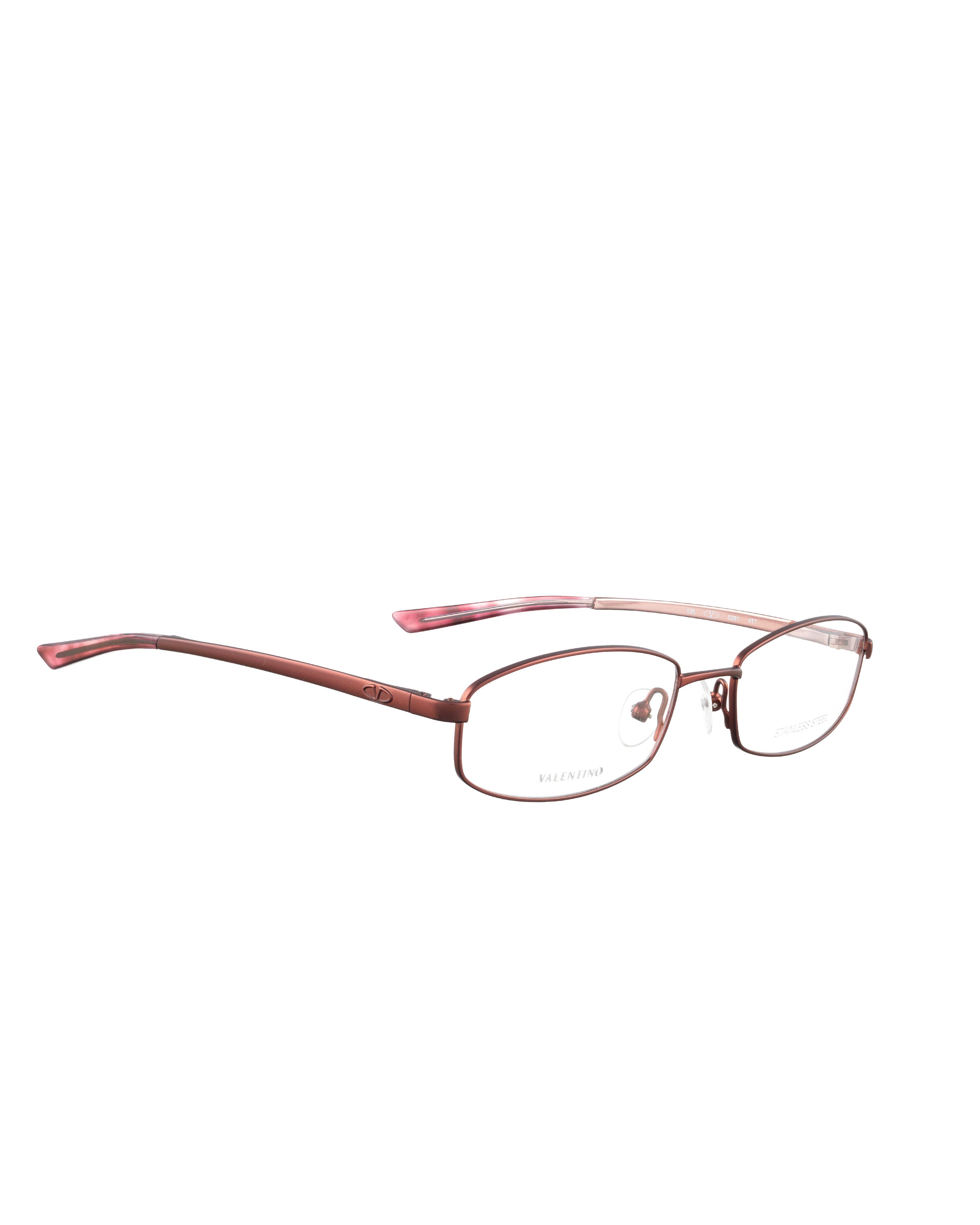 Valentino Valentino 00s Burgundy Thin Classic Glasses Size ONE SIZE - 2 Thumbnail