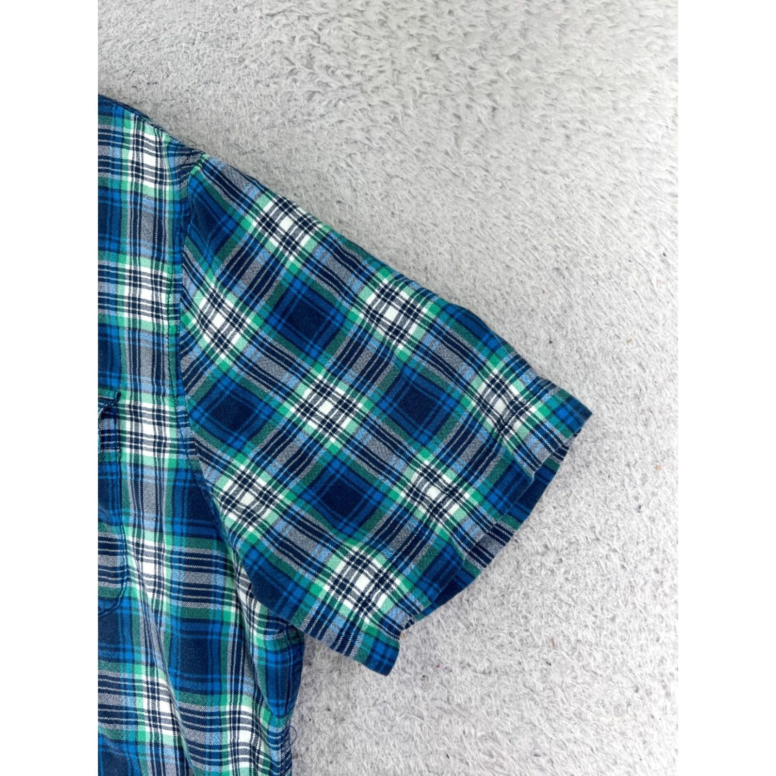 Tommy Bahama Tommy Bahama Shirt Men Large Blue Green Plaid Button-Up Pocket Silk Beach 100% Silk Vacation Aloha Resort Casual Mens Shirt Size US L / EU 52-54 / 3 - 2 Thumbnail