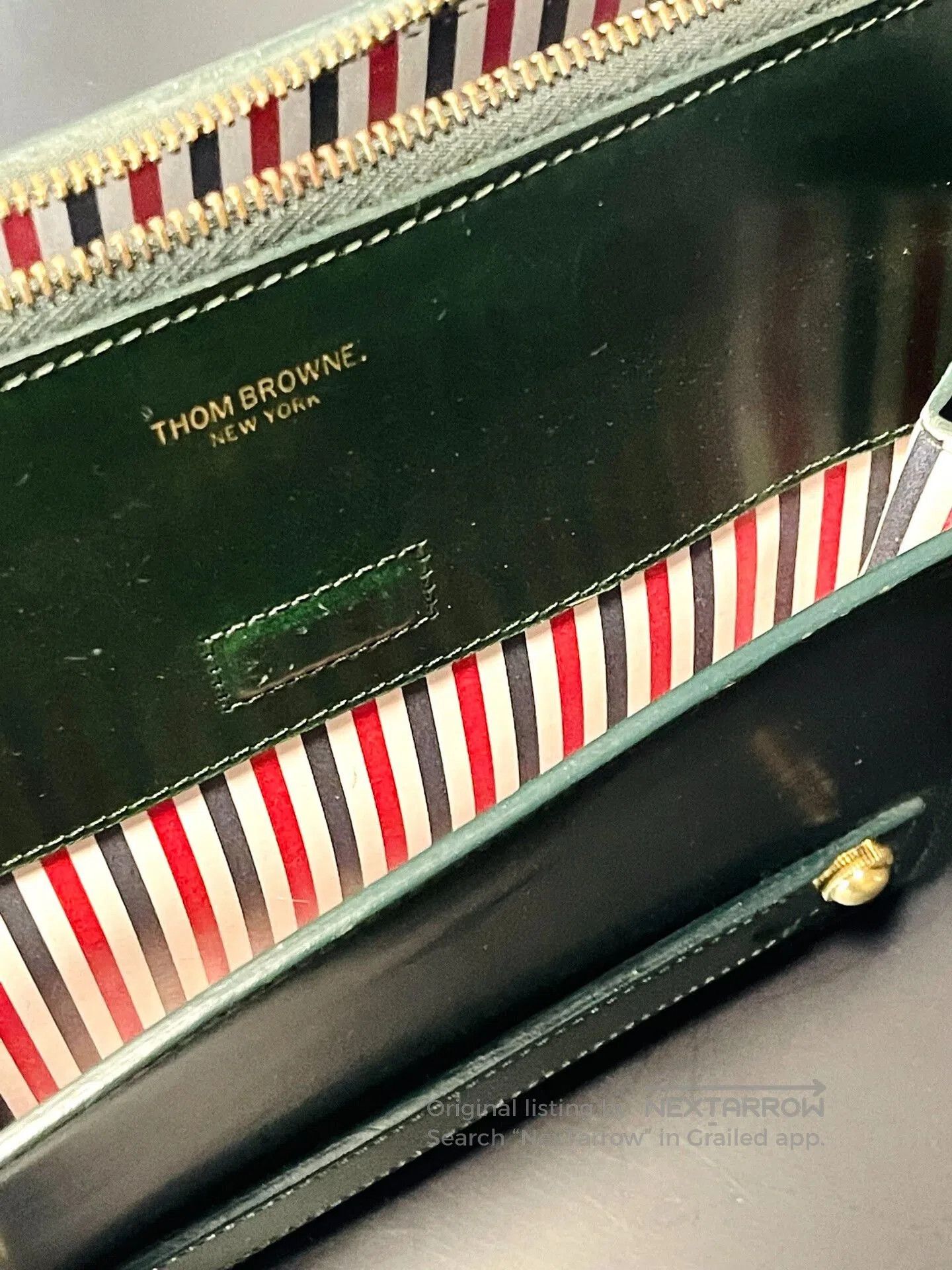 Thom Browne Green Shoulder Bag Clutch.