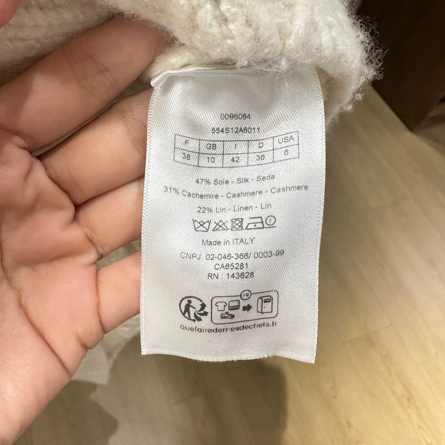Christian Dior Monsieur Dior may294 ivory cutout ruched knit cardigan 38 Size S / US 4 / IT 40 - 4 Thumbnail