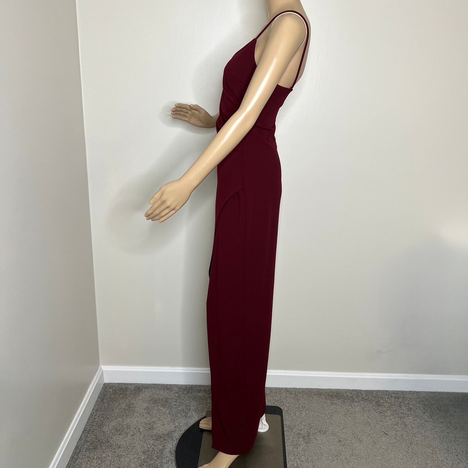 Other Lulus Sweetest Admirer Burgundy Ruched Surplice Maxi Dress Size S / US 4 / IT 40 - 2 Thumbnail