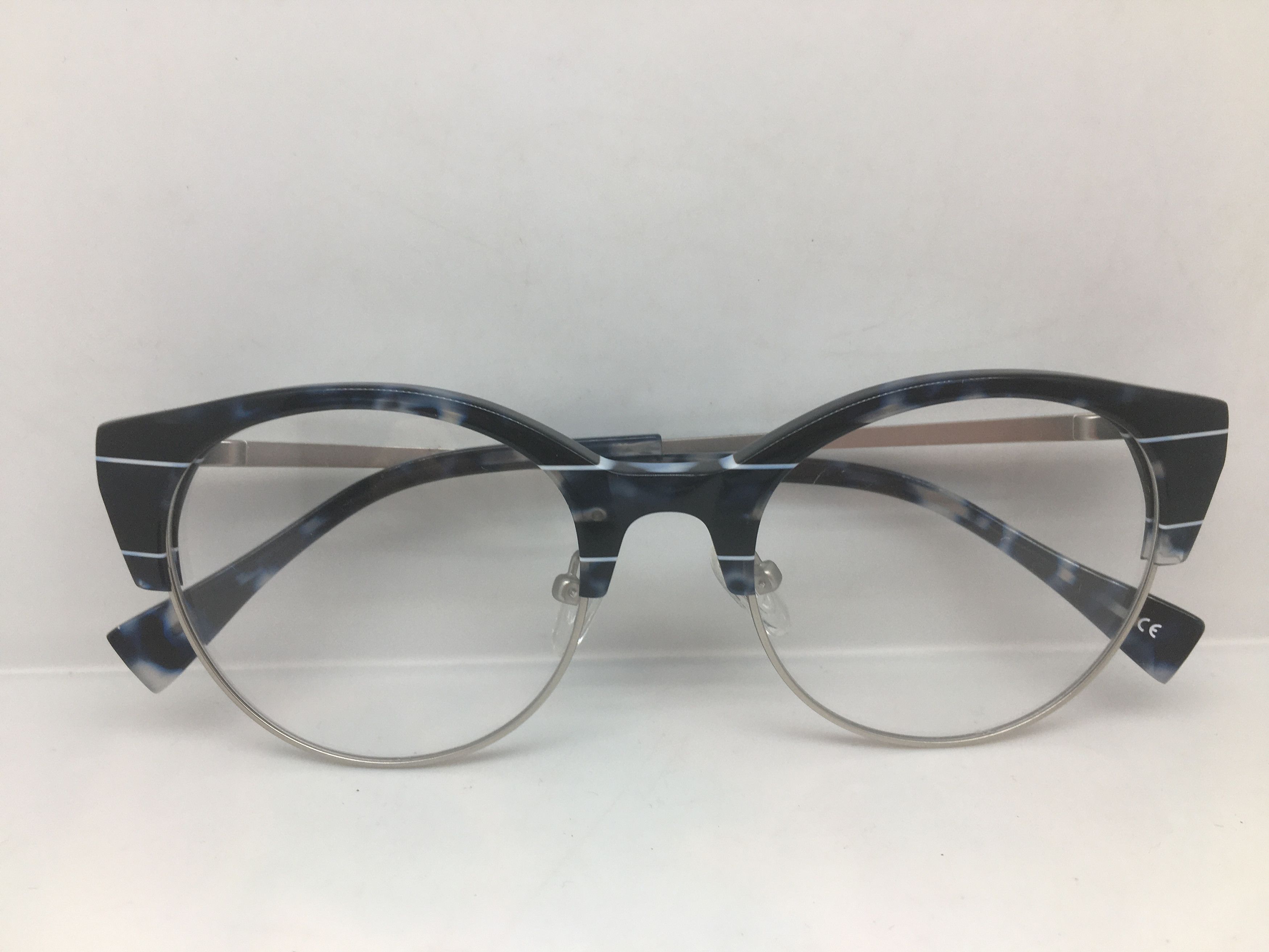 Other Mod Malcolm X Blue Silver Eyeglasses Frame Size ONE SIZE - 5 Thumbnail