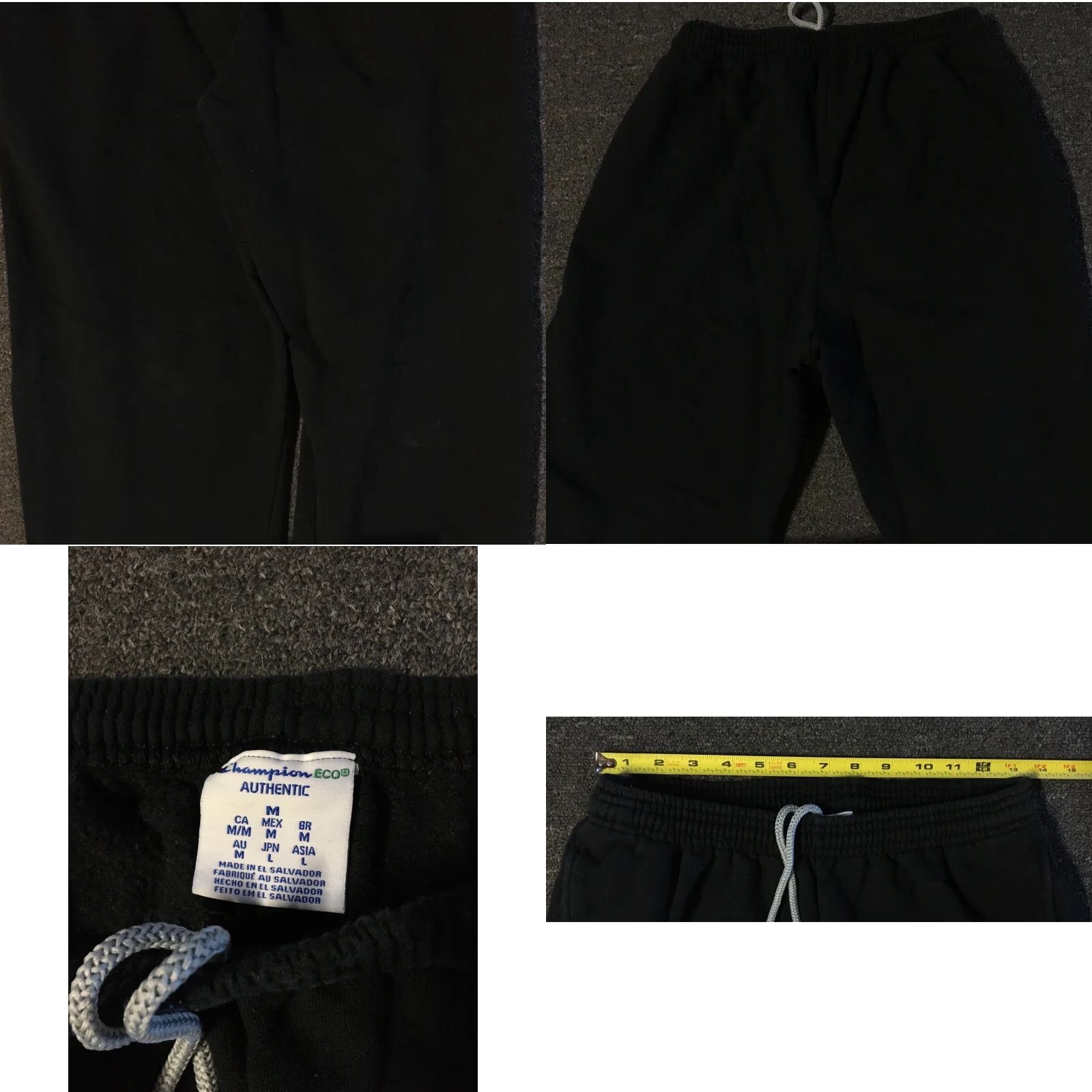 Champion VINTAGE Champion Faded Sweatpants M Black Men Pants 90s Grunge Punk School PE Surf Skate Gym Athletic / Activewear Size US 31 - 8 Thumbnail