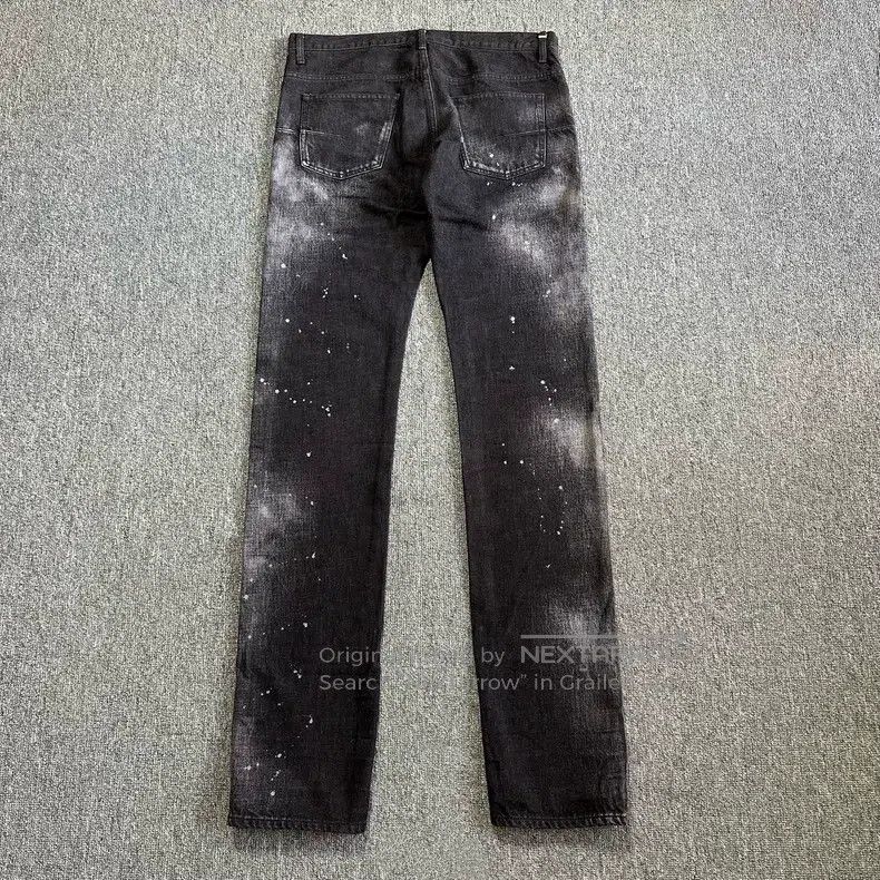 Dior Dior Light Gray Paint Starry Splash Denim Pants Size US 32 / EU 48 - 4 Thumbnail