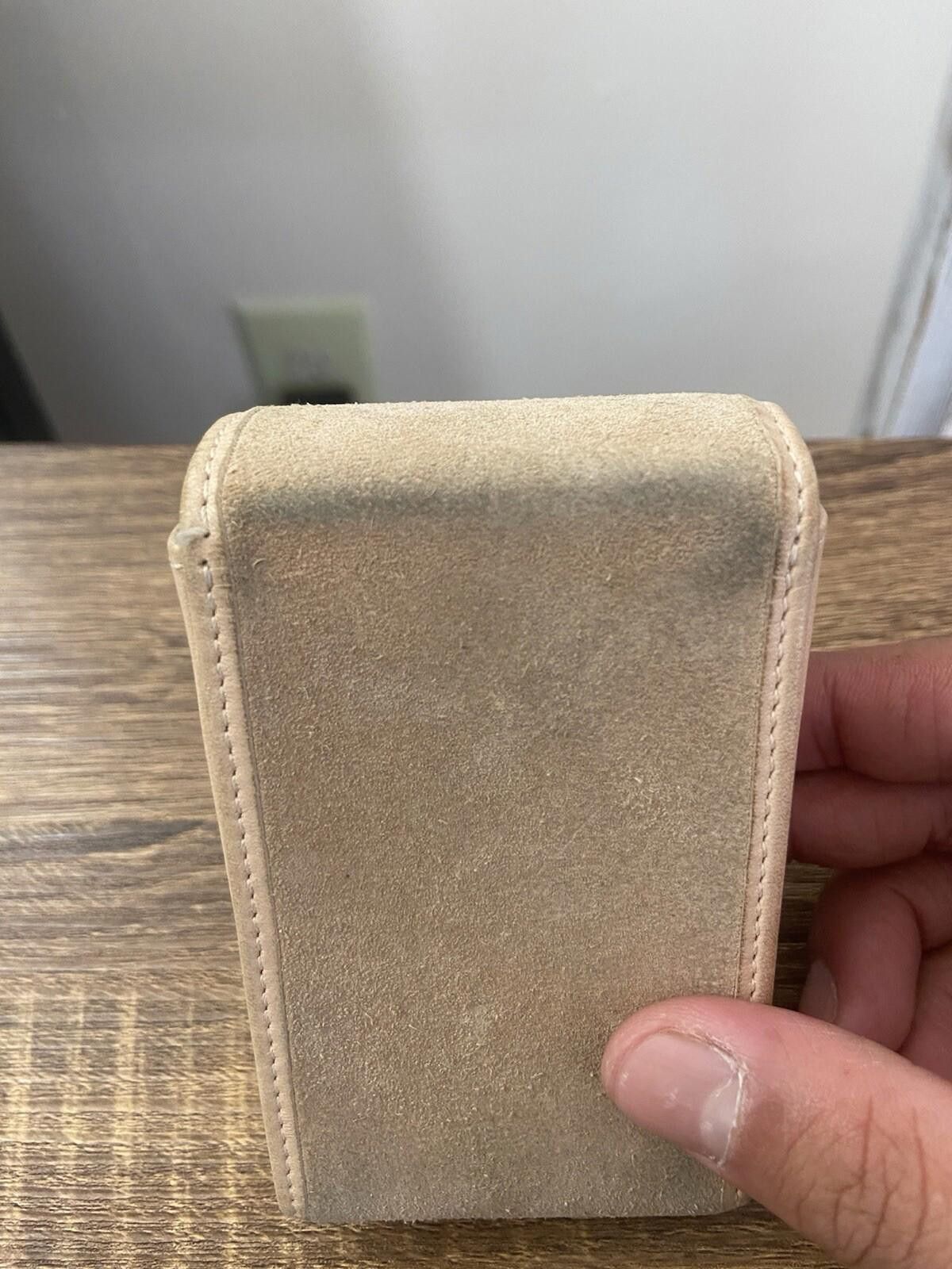 Loewe Loewe beige tan suede leather cigarette case pouch, smudge Size ONE SIZE - 7 Thumbnail