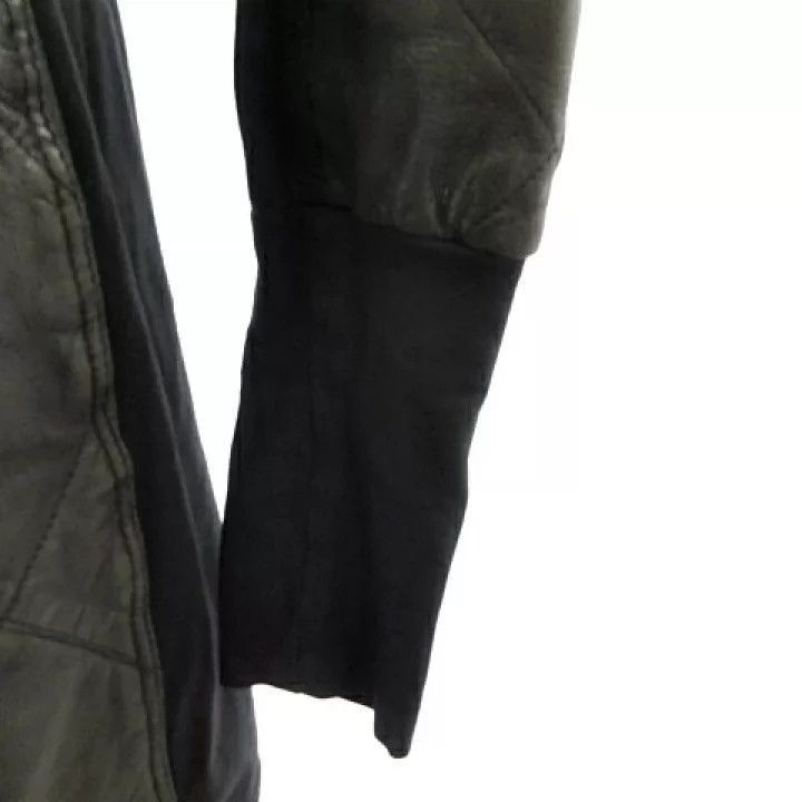 Jean Paul Gaultier Jean Paul Gaultier Cow leather spliced zipper hooded coat-2 Size US L / EU 52-54 / 3 - 4 Thumbnail