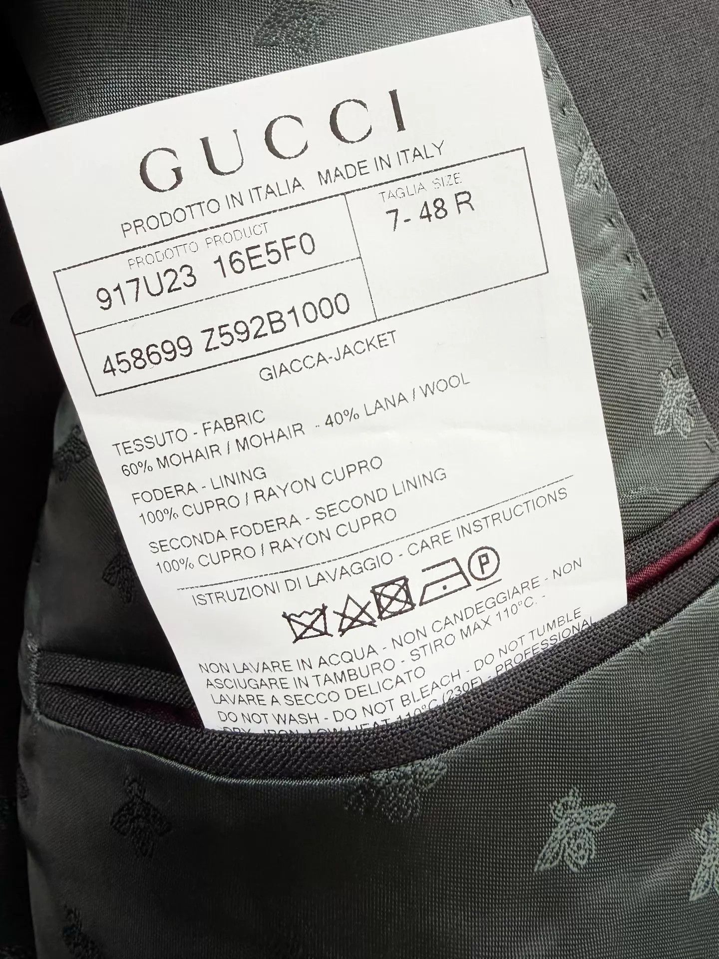 Gucci Gucci Authentic New Black Suit Jacket 48 Size 48R - 6 Thumbnail