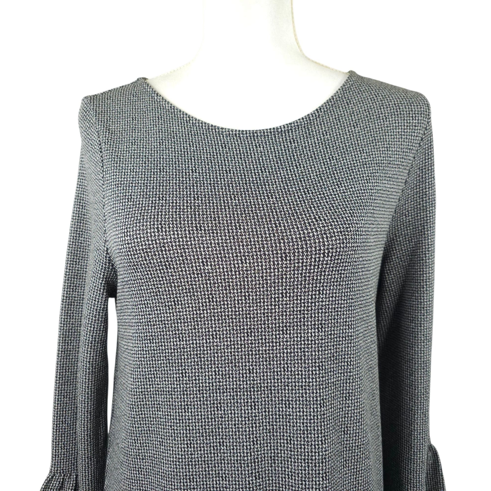 J. Jill J JILL Wearever Dress Womens S Gray Houndstooth Flutter Size S / US 4 / IT 40 - 22 Thumbnail