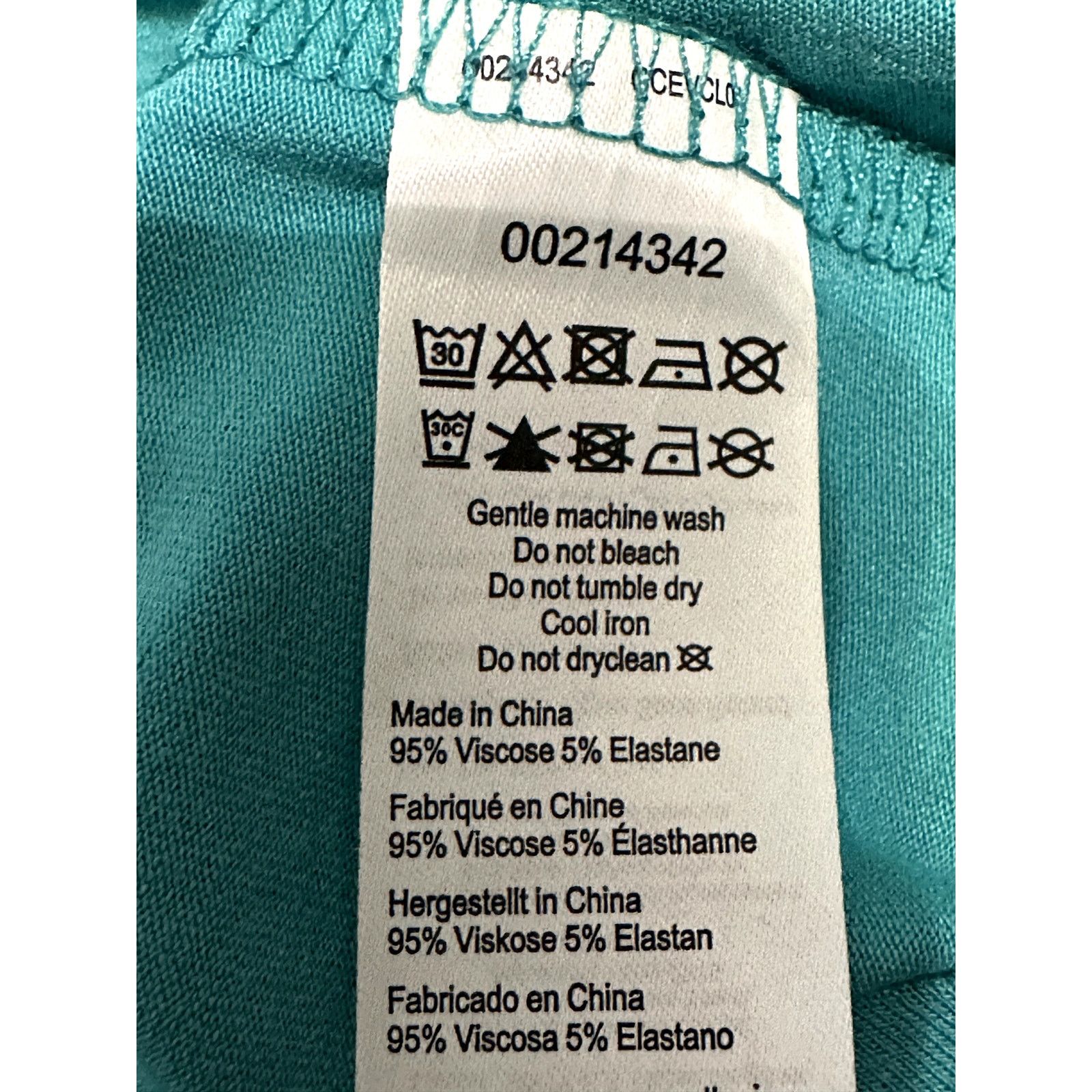 Avenue Avenue Top HiLow V Neck Pleated Front Blue Green Plus 18 NWT Size XXL / US 16-18 / IT 52-54 - 10 Thumbnail
