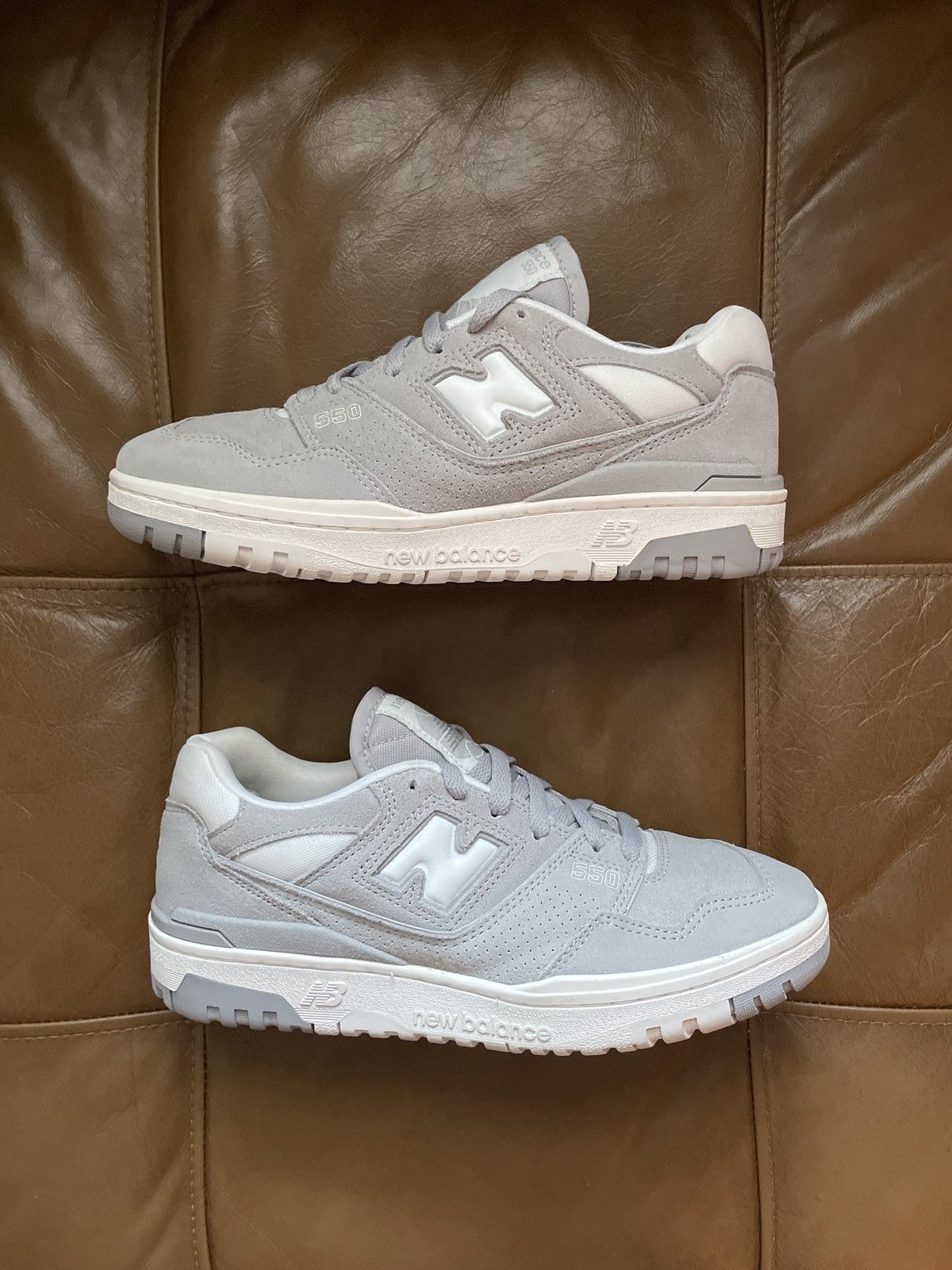 New Balance New Balance 550 Grey/White Suede Size US 9 / EU 42 - 1 Thumbnail