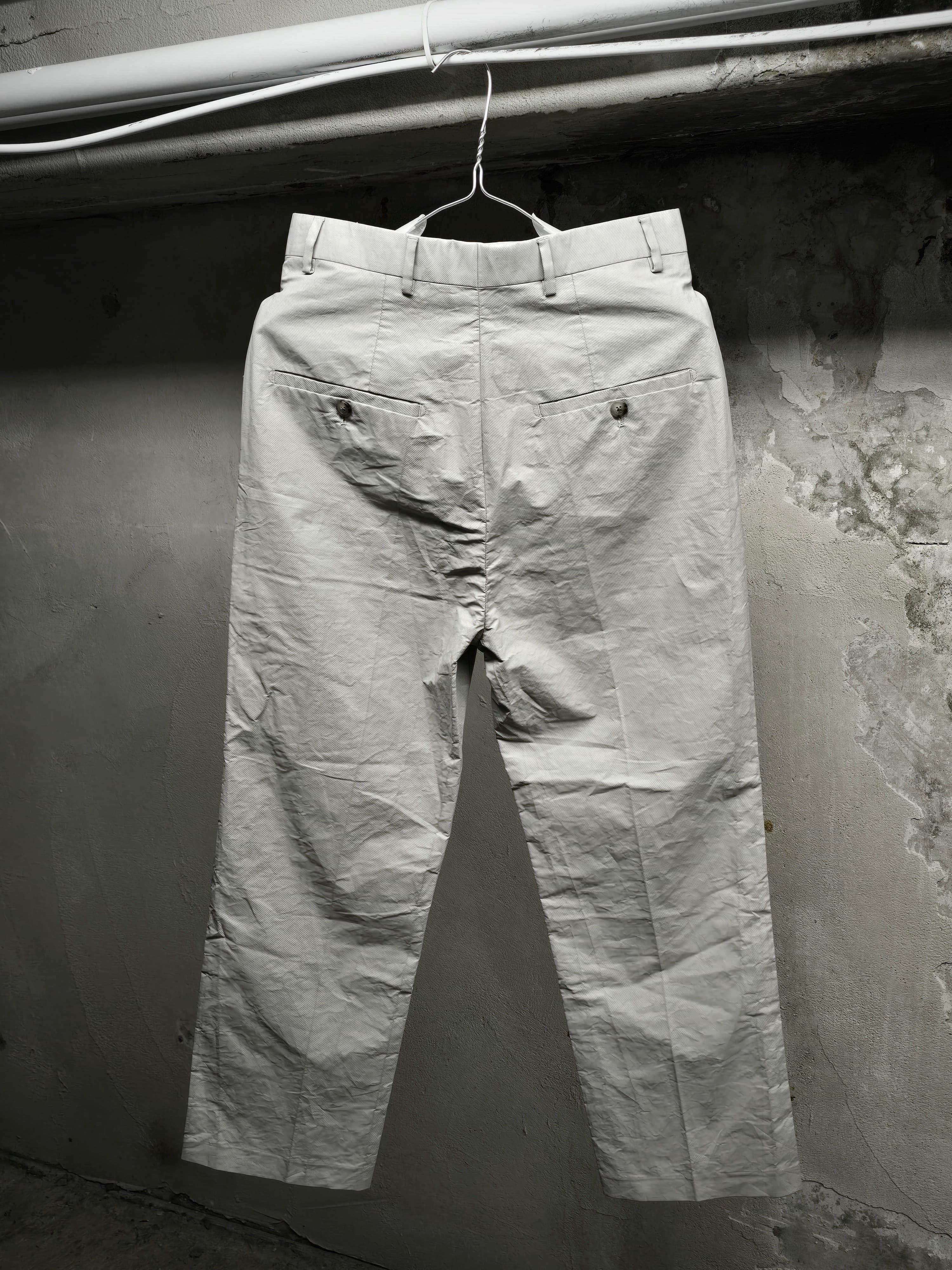Rick Owens Rick Owens SS19 "BABEL" OYSTER Coated 'Bolans' Crop Pants Size US 36 / EU 52 - 5 Thumbnail