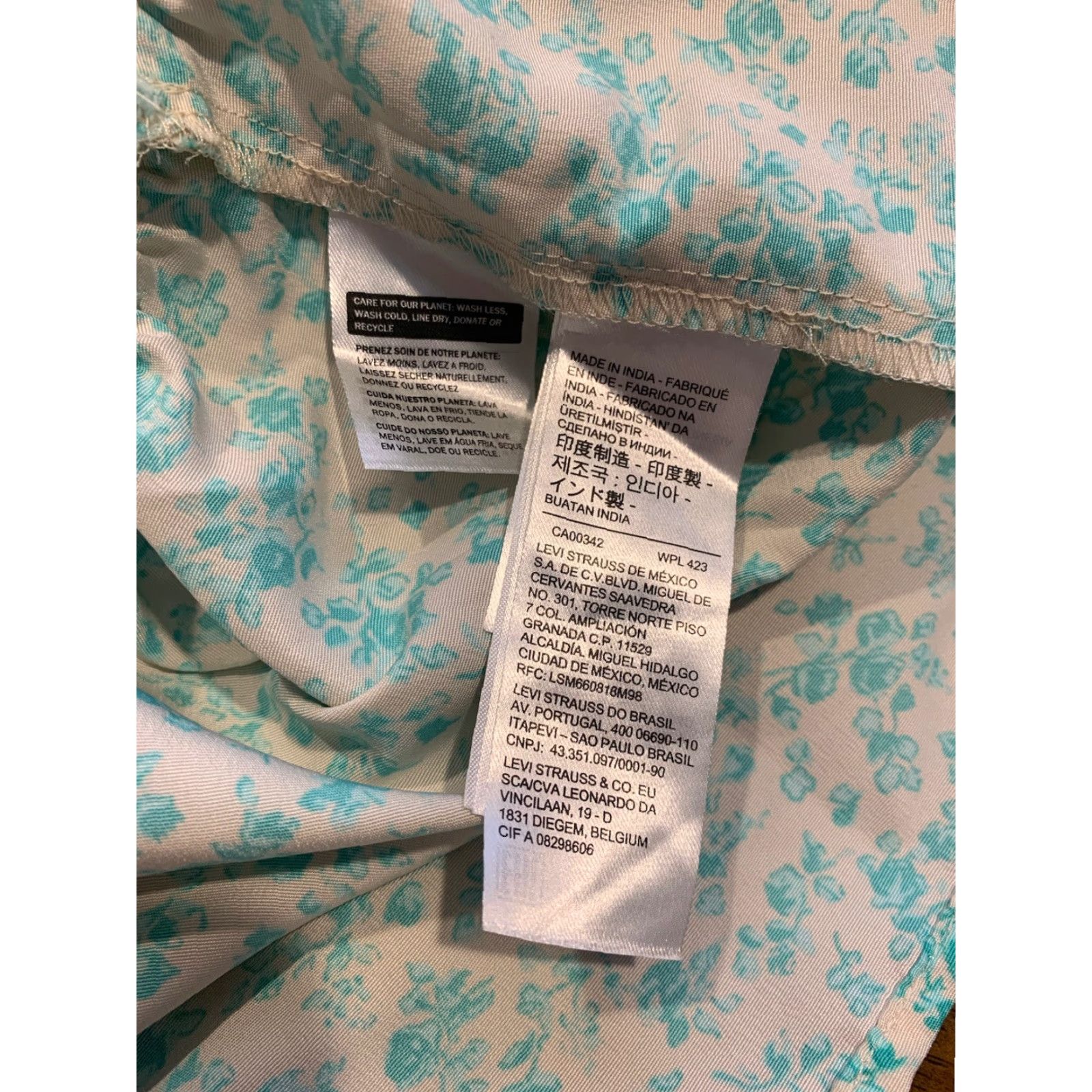 Levi's LEVI’S Off the Shoulder Floral Sundress Womens S Multicolor Knee Length Short Sleeve Party Wedding Size S / US 4 / IT 40 - 5 Thumbnail