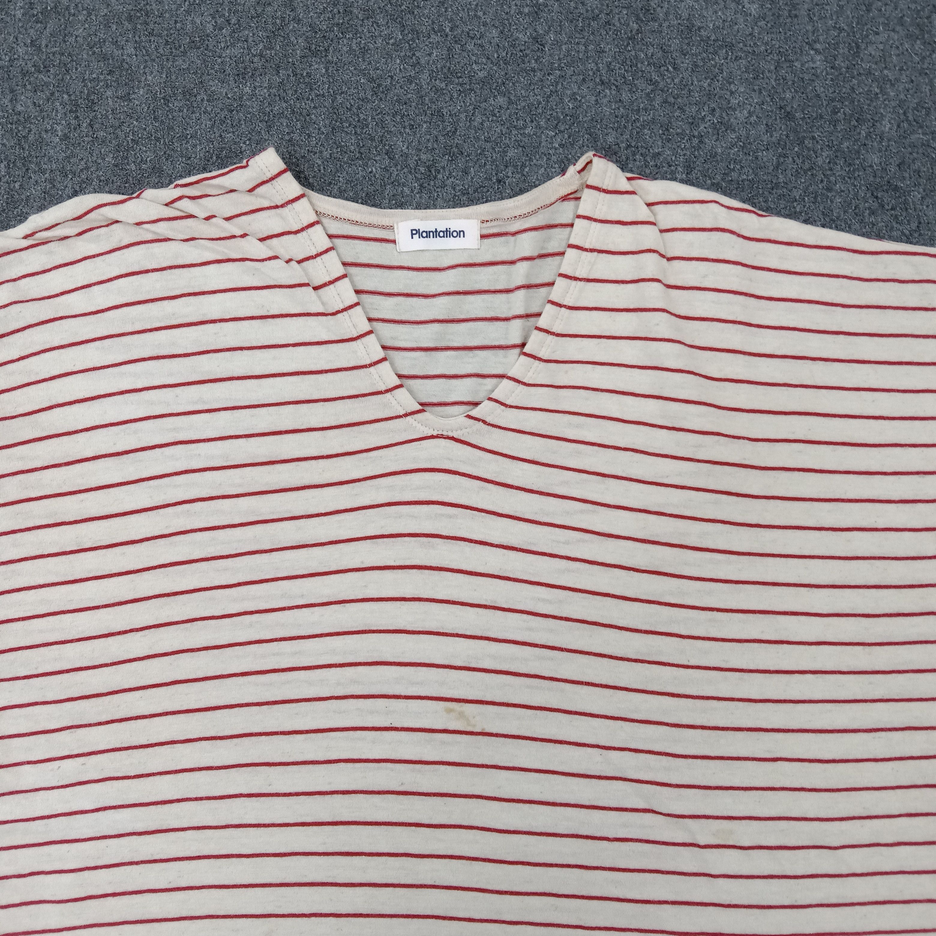 Issey Miyake × Japanese Brand × Vintage Plantation by Issey Miyake Japanese Stripe Tshirt Size M / US 6-8 / IT 42-44 - 2 Thumbnail