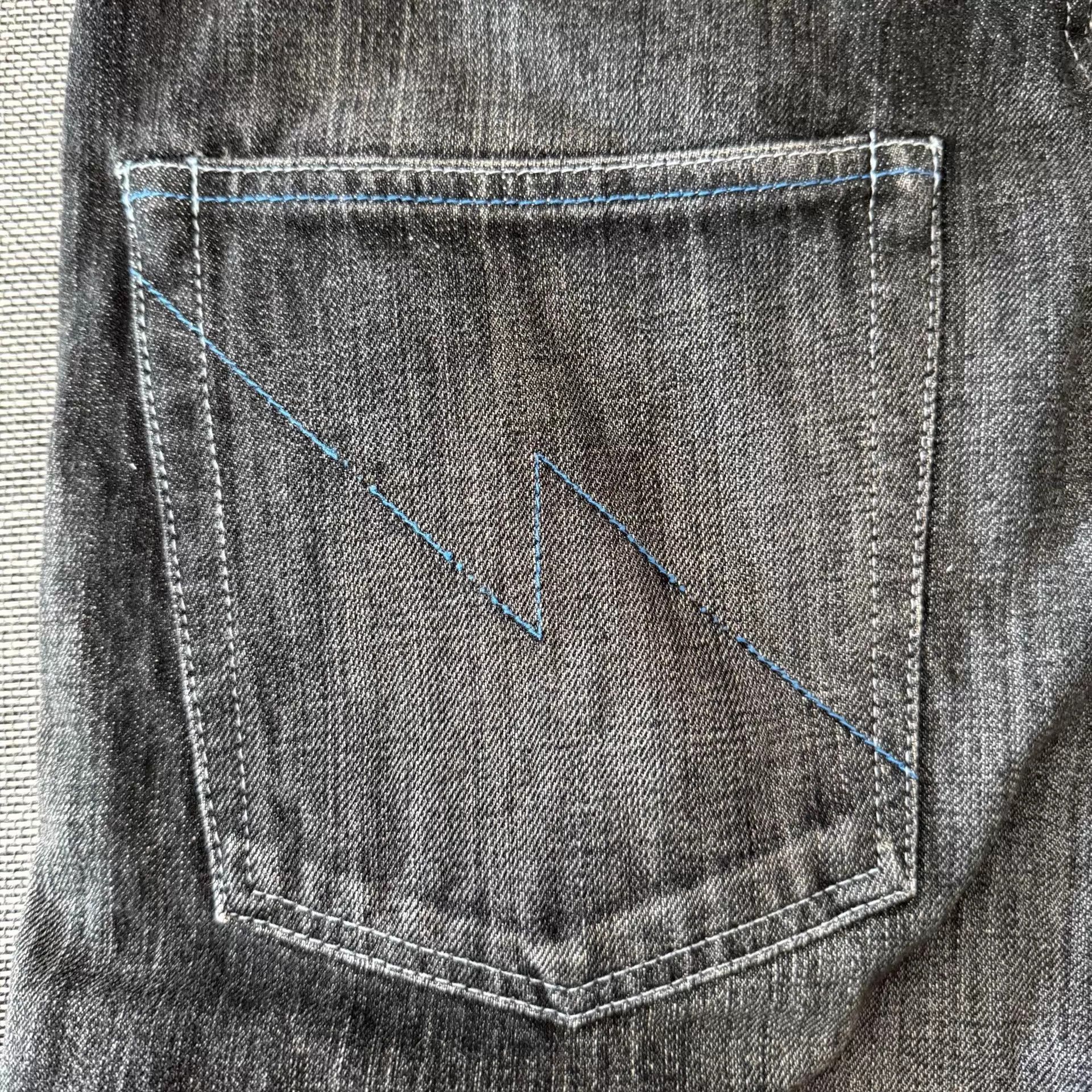Neighborhood Neighborhood 14AW Slim Straight Black Distressed Denim Size US 32 / EU 48 - 6 Thumbnail