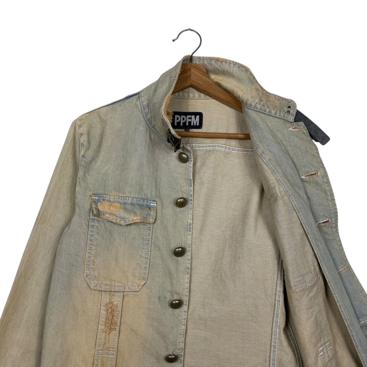 PPFM PPFM ditressed design denim jacket Size US M / EU 48-50 / 2 - 10 Thumbnail