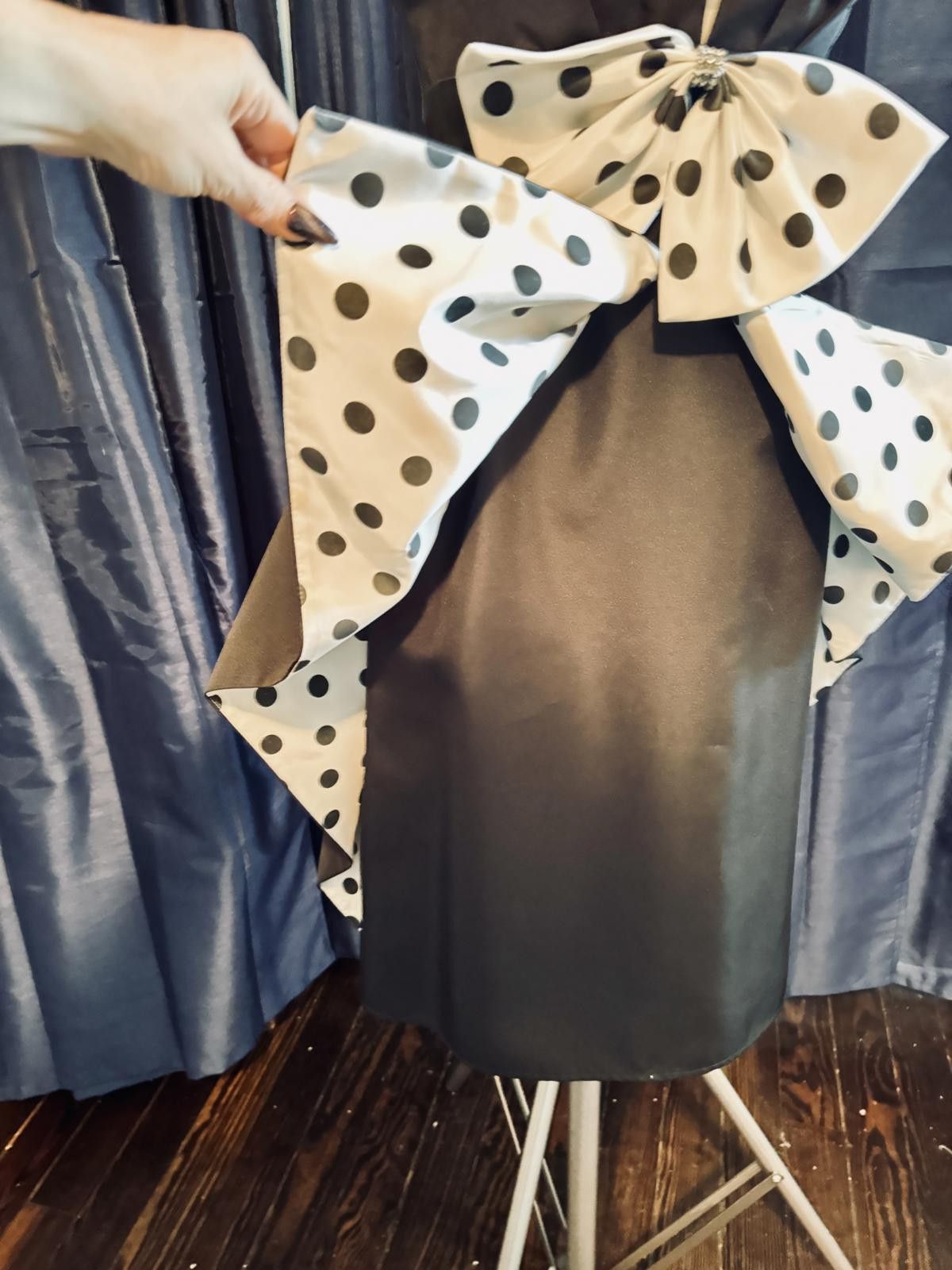 Darc Sport Vintage Black White Polka Dot Dress by Huey Waltzer Darcy Size XS / US 0-2 / IT 36-38 - 9 Thumbnail