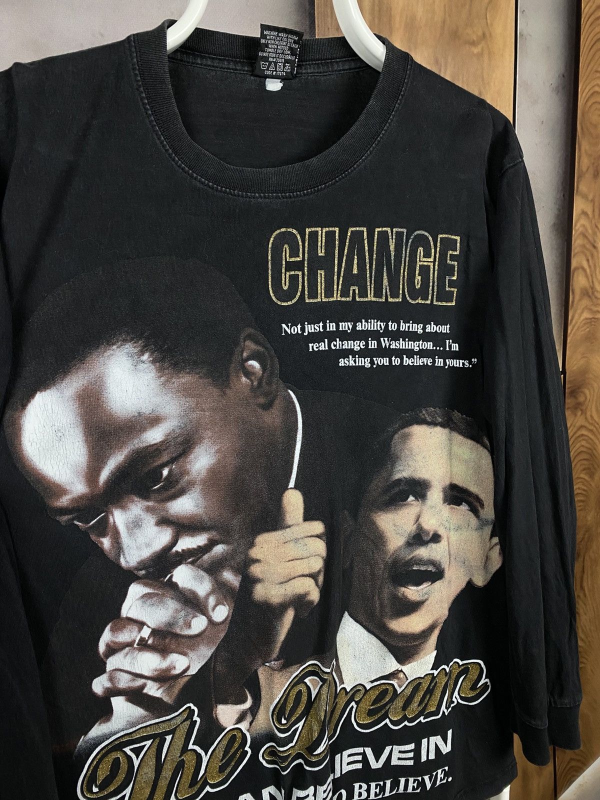 Vintage 🎙️Vintage 90s Sweatshirt Long Sleeve Barack Obama The Dream🎙️ Size US L / EU 52-54 / 3 - 2 Thumbnail